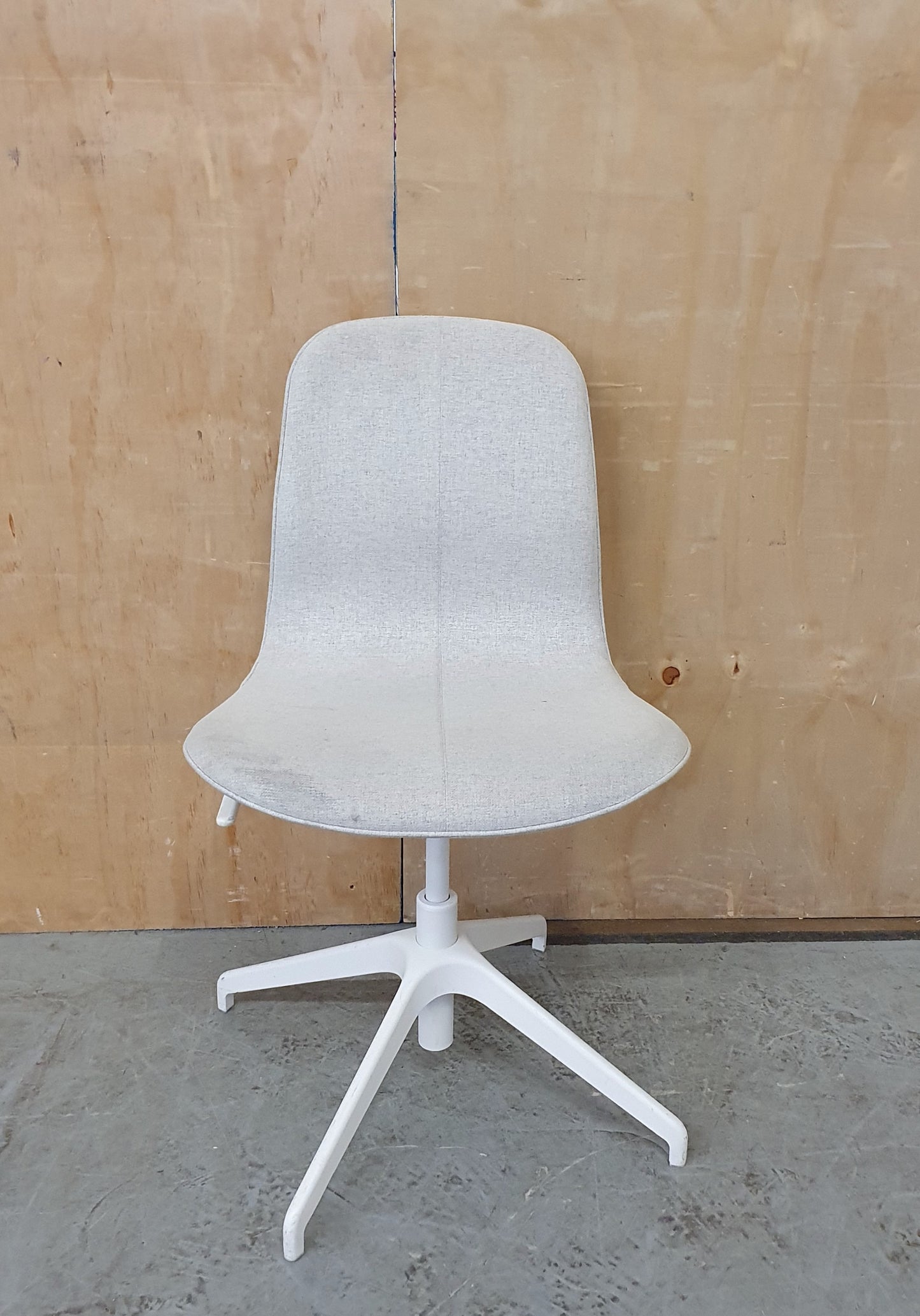 IKEA LÅNGFJÄLL Off White Fabric Office Chair - 104344