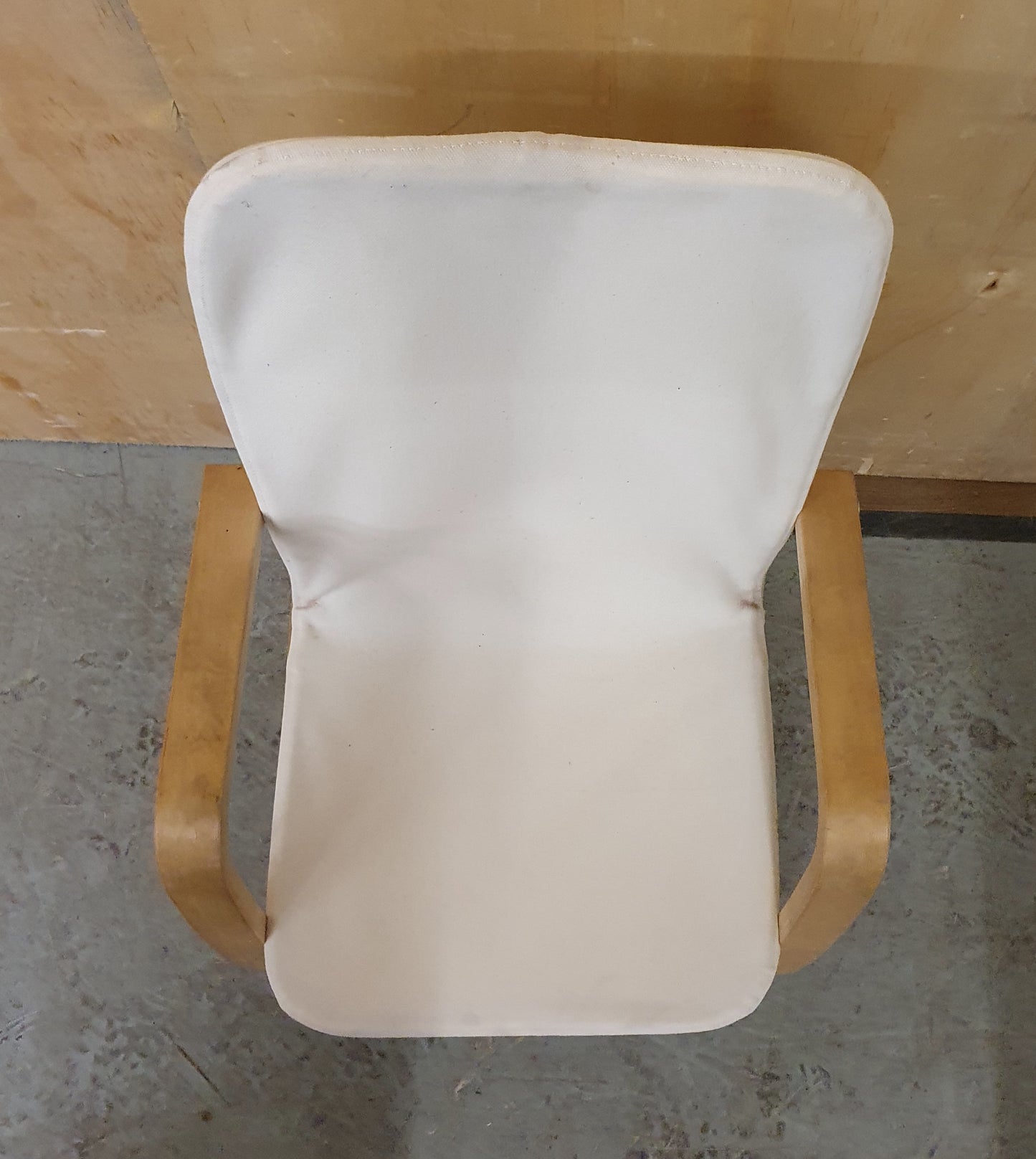 Cream Canvas Children's Chair with Wooden Frame - EL104473