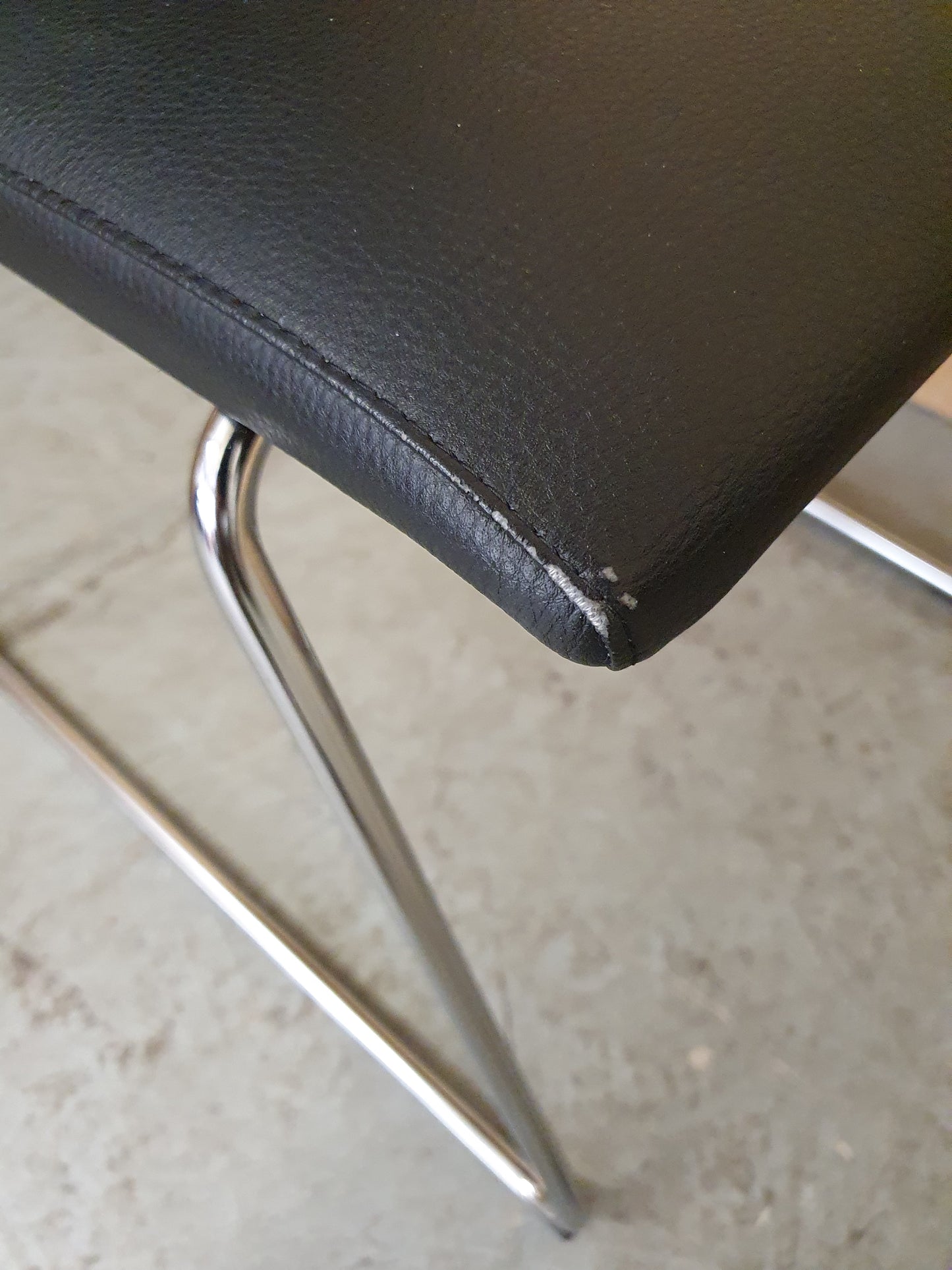 IKEA LILLANAS 2 Matching Black Faux Leather Dining Chairs - 104777 / 104778