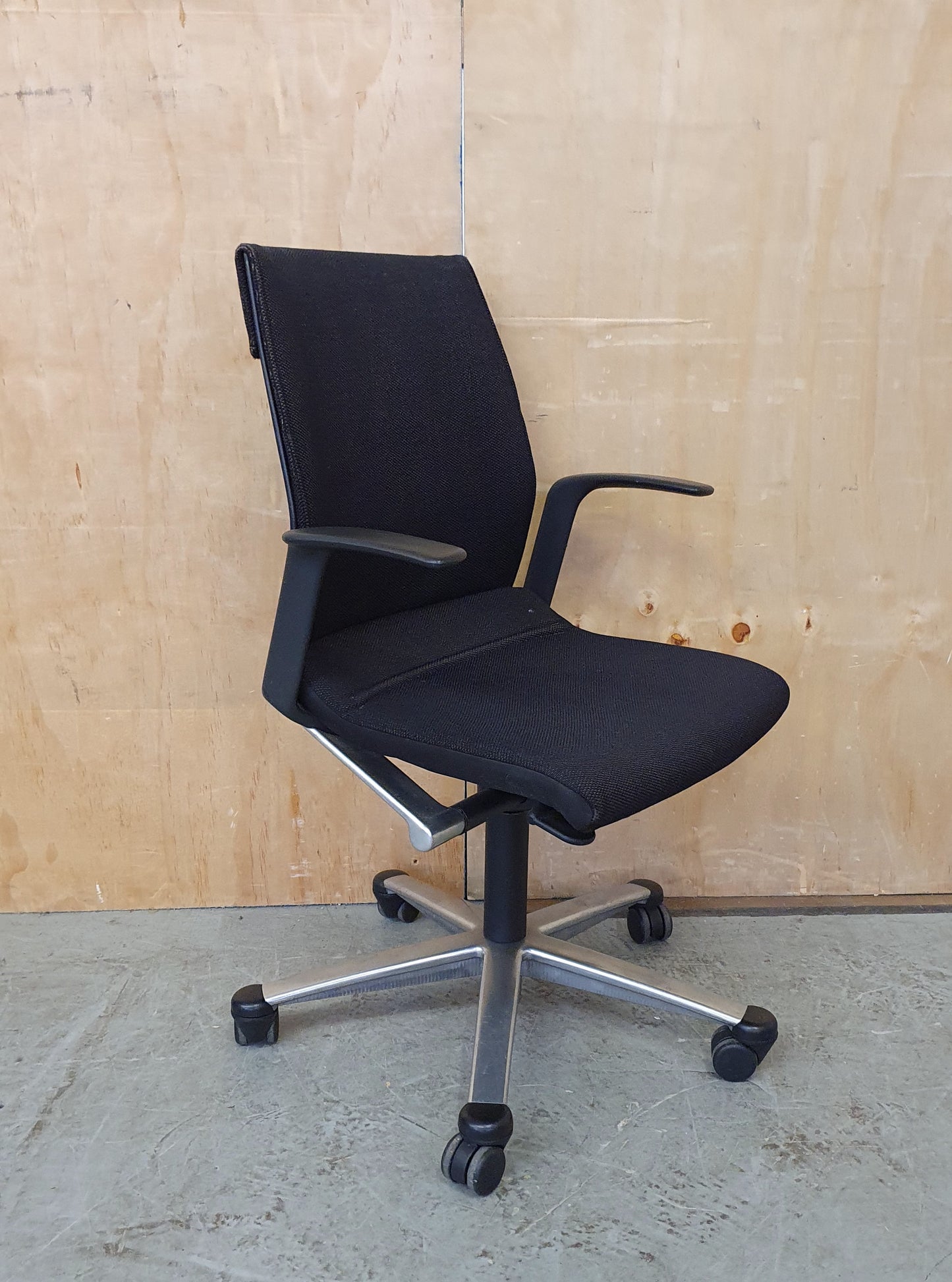 Black Fabric Office Chair on Castor Wheels - 104341