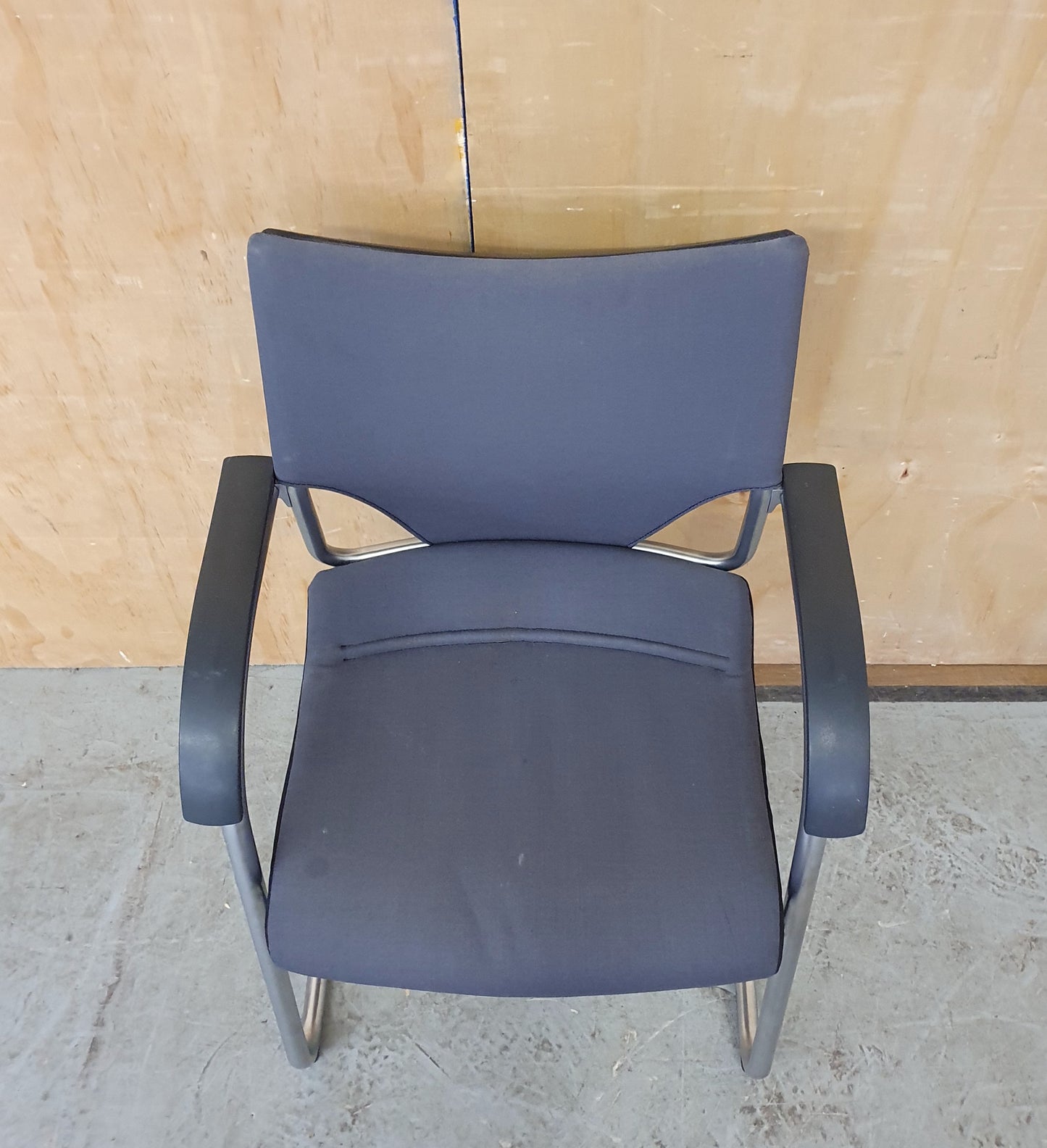 Grey Fabric Office Chair with Chrome Frame - 104342