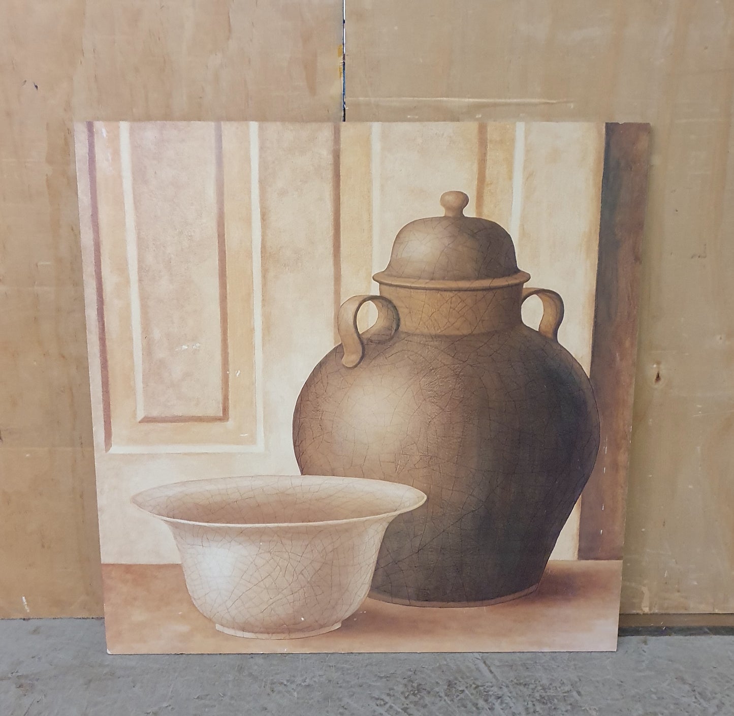 Water Jug Art Print on Wood Backing - EL104536