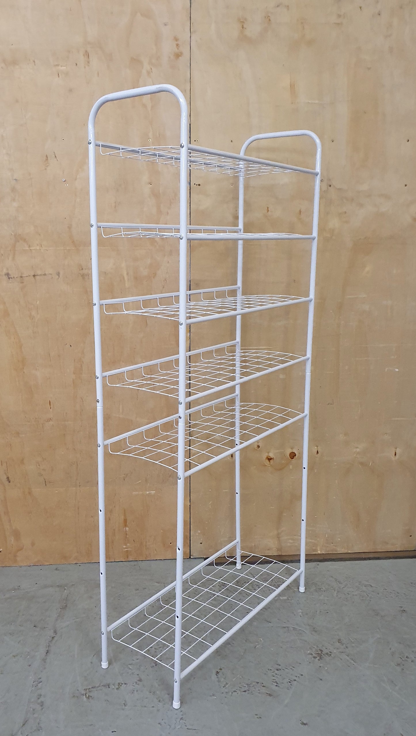 White Metal Tall Shoe Storage - 103718