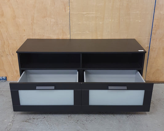IKEA BRIMNES Black TV Stand with 2 Deep Drawers - 104783