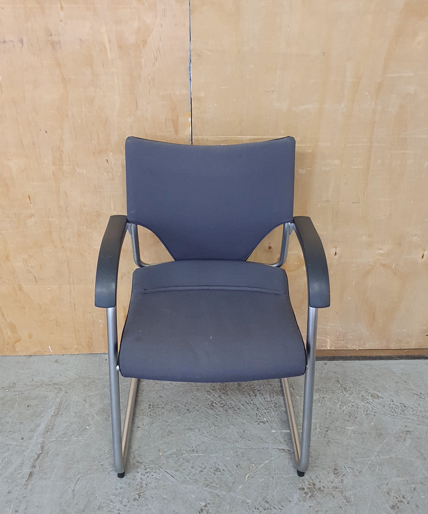 Grey Fabric Office Chair with Chrome Frame - 104342