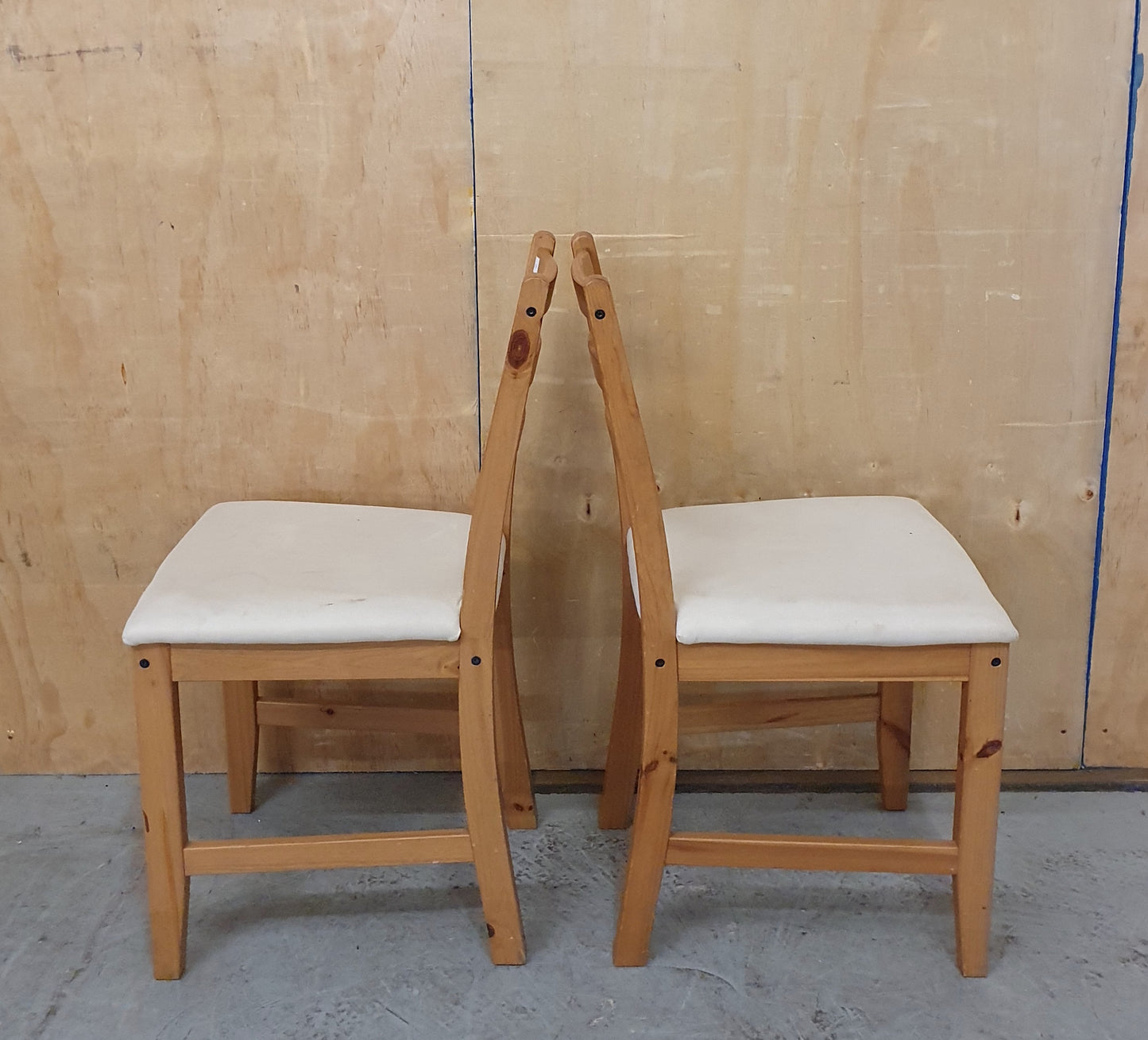 IKEA Matching Pair of Wooden Dining Chairs - EL103877 / EL103878