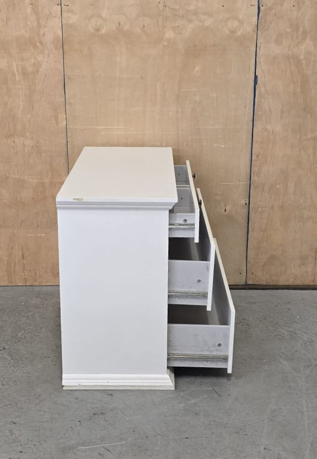 White Wood 4 Drawer Chest of Drawers - 310825-02