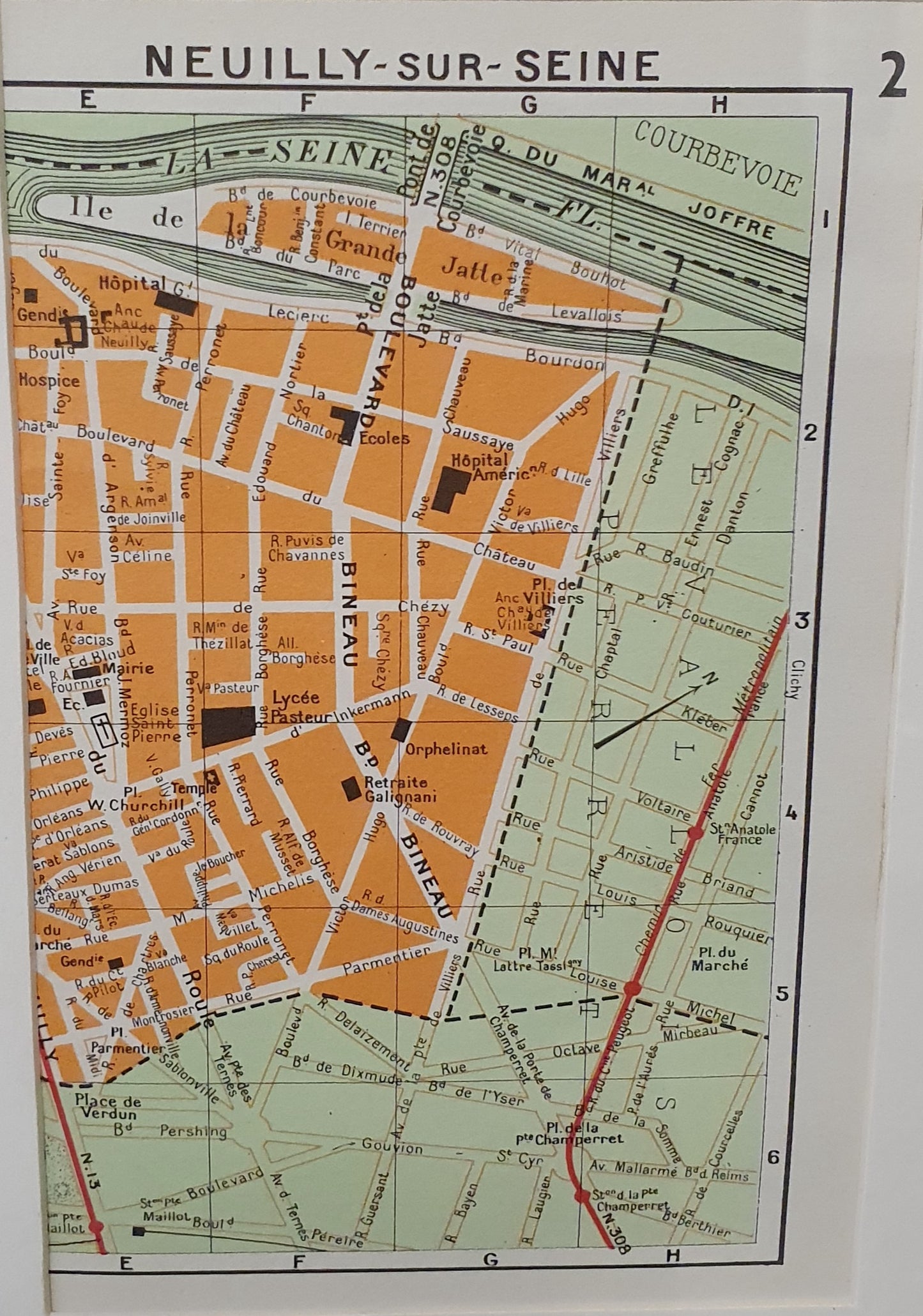 French Map in Wooden Frame - 050425-04
