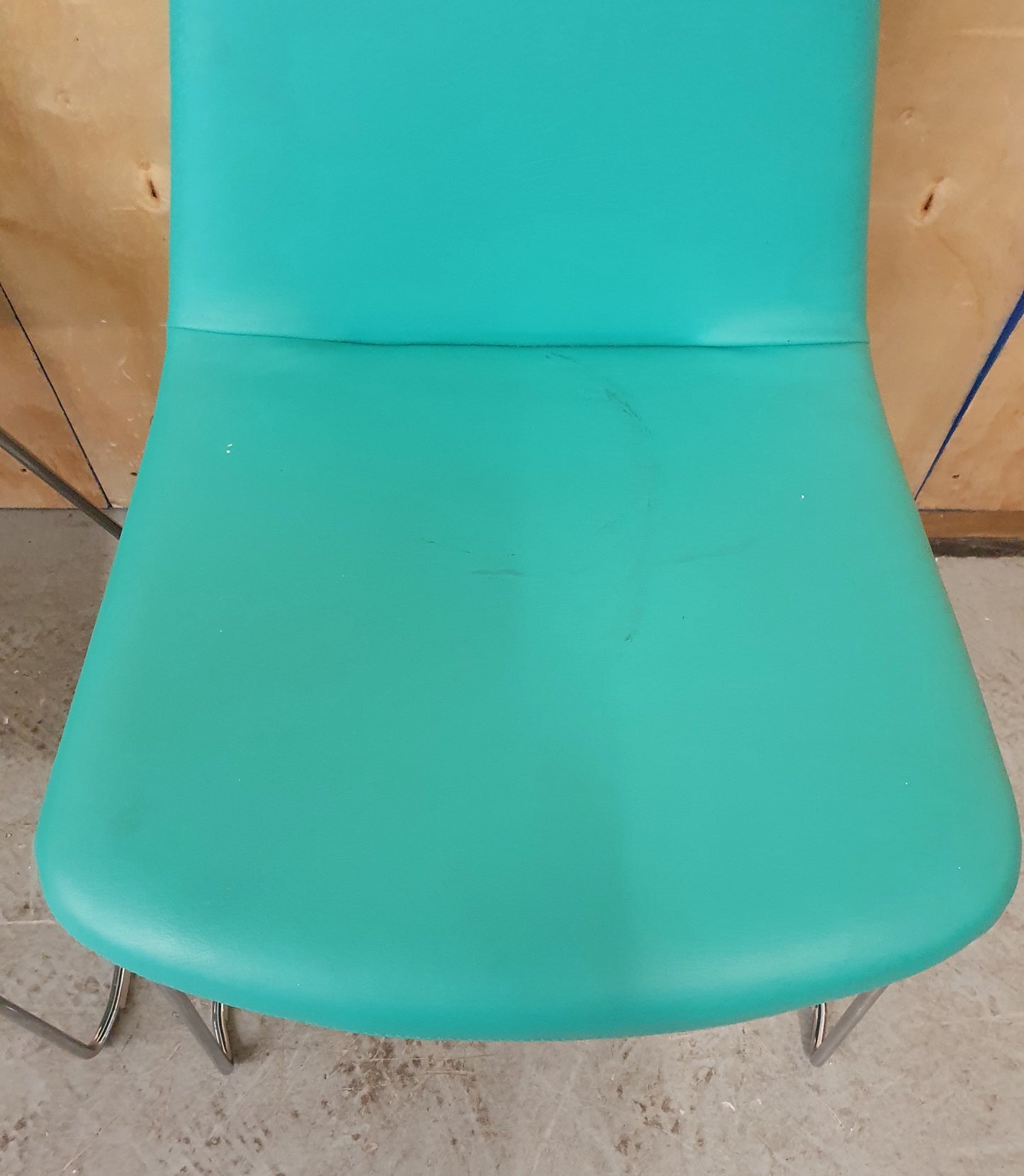 HITCHMYLIUS 2 Matching Turquois Soft Leather Chairs - EL104088 / EL104099