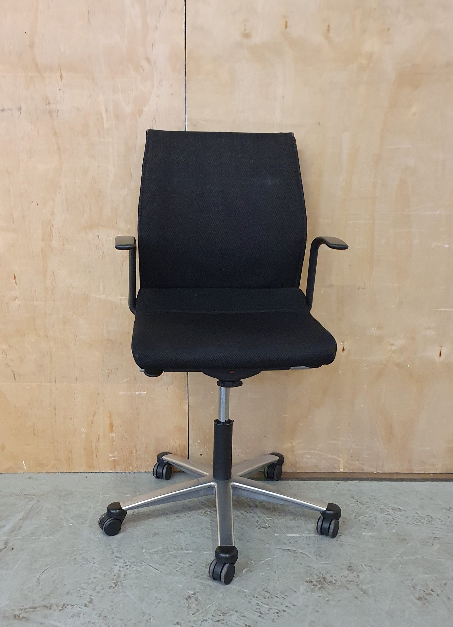 Black Fabric Office Chair on Castor Wheels - 104340