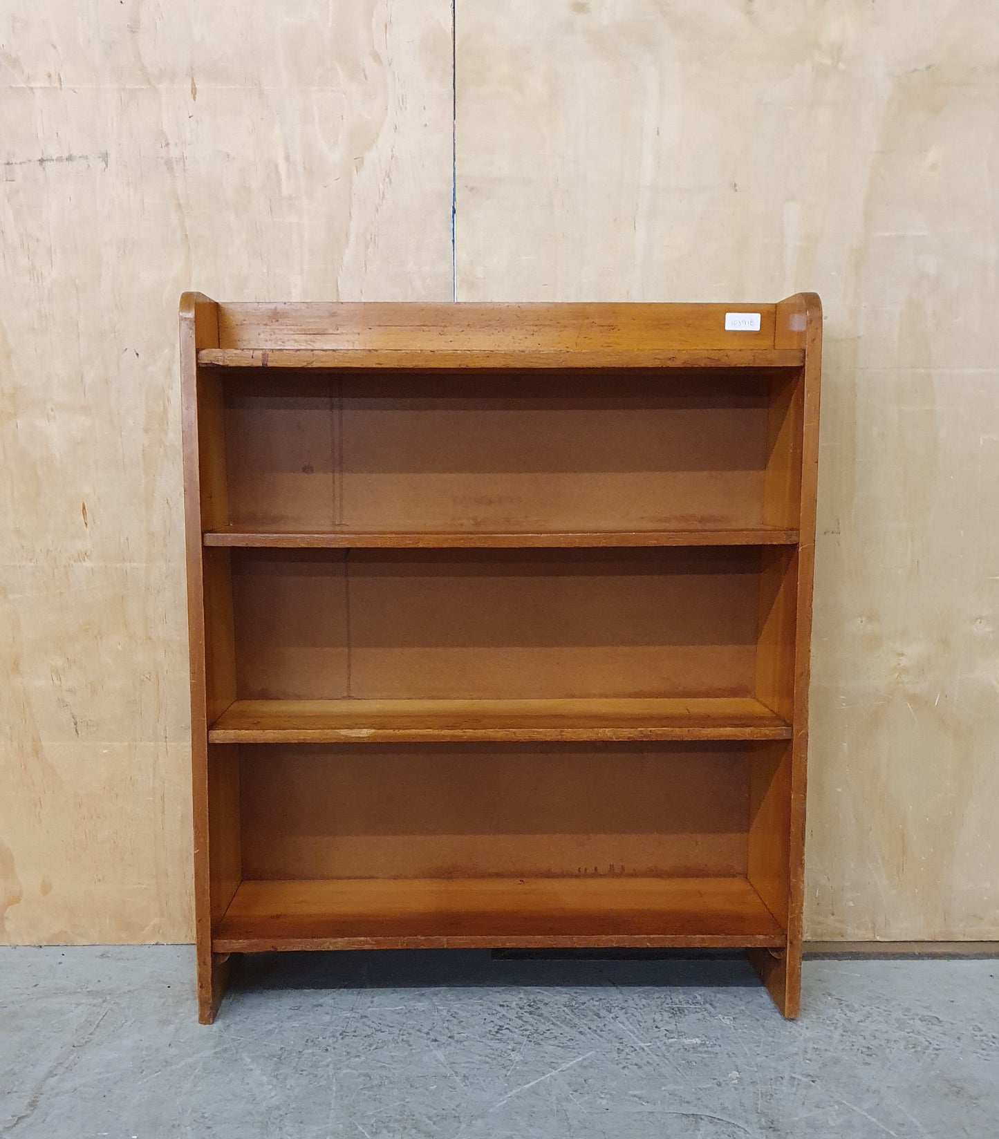 Vintage Small Wooden Bookcase with 4 Shelves - 103918