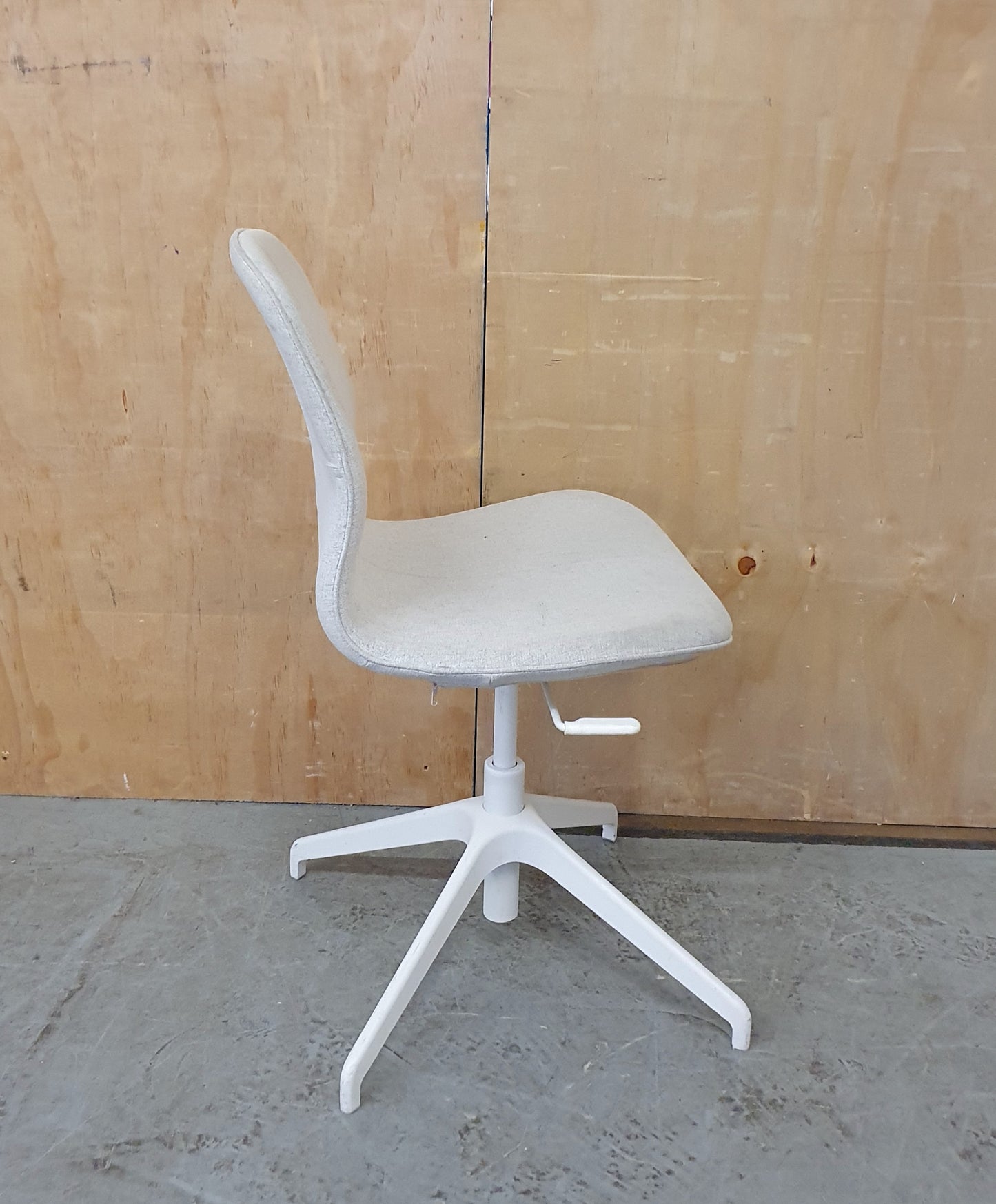 IKEA LÅNGFJÄLL Off White Fabric Office Chair - 104344