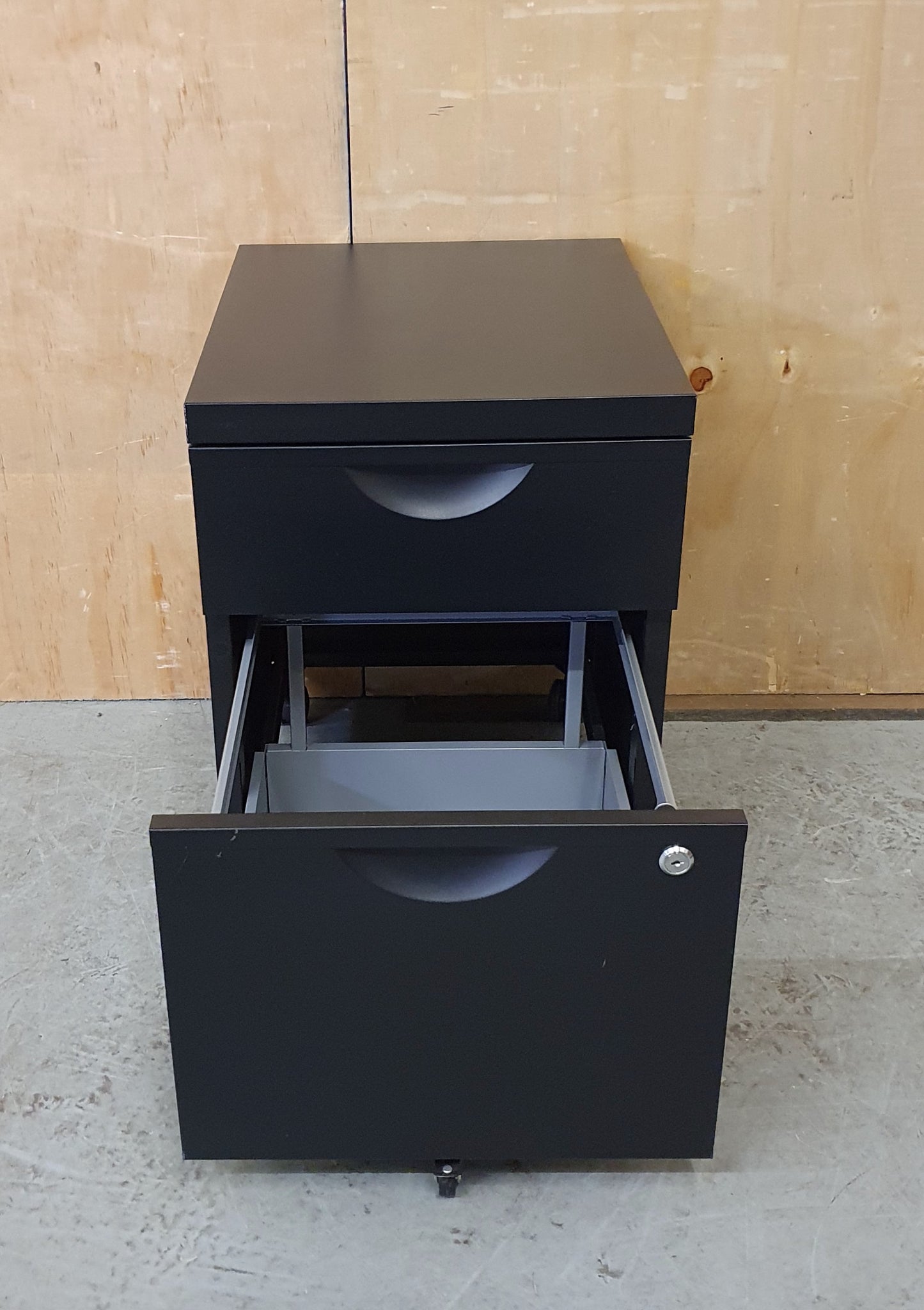 Small 2 Drawer Black Filing Cabinet - 104329