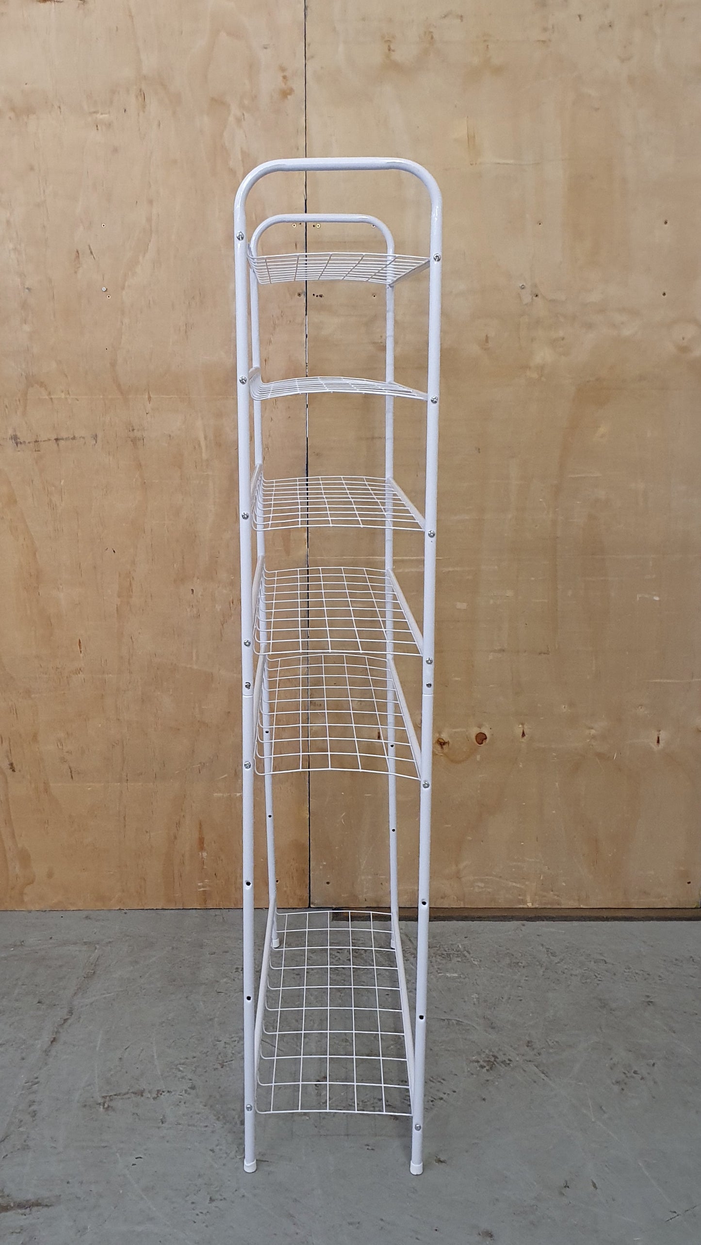 White Metal Tall Shoe Storage - 103718
