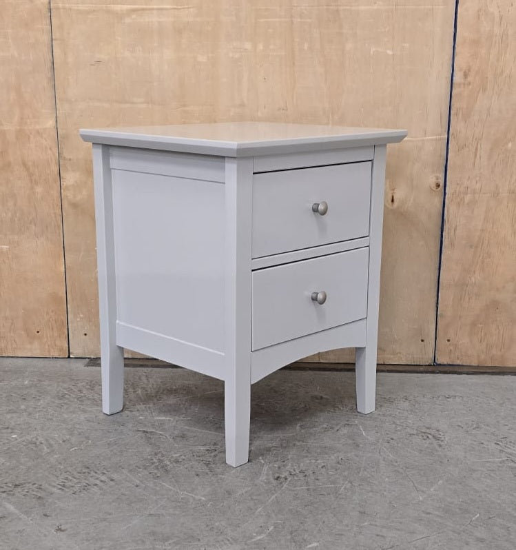 IKEA Single Light Grey Wood 2 Drawer Bedside Cabinet - 104715