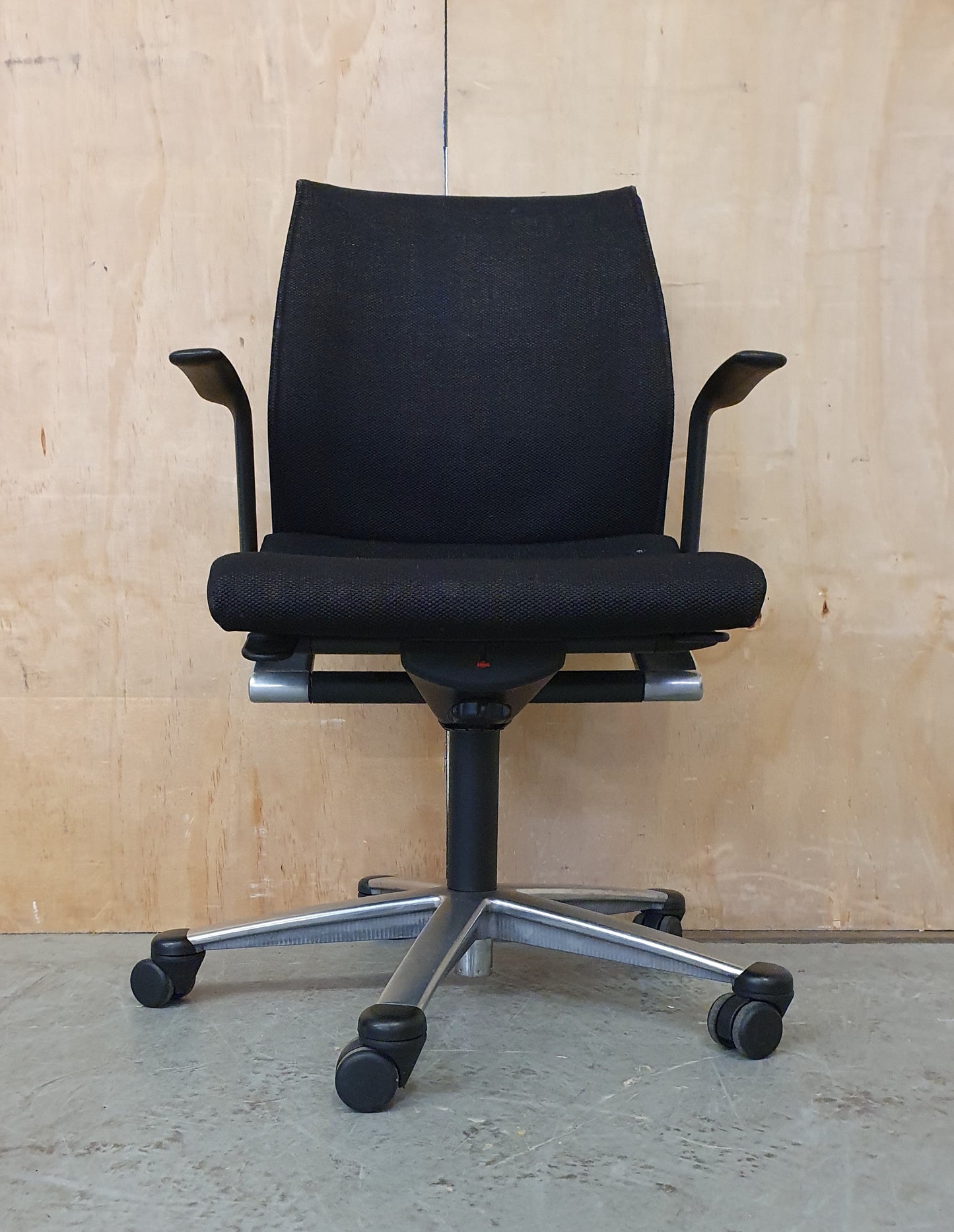 Black Fabric Office Chair on Castor Wheels - 104341