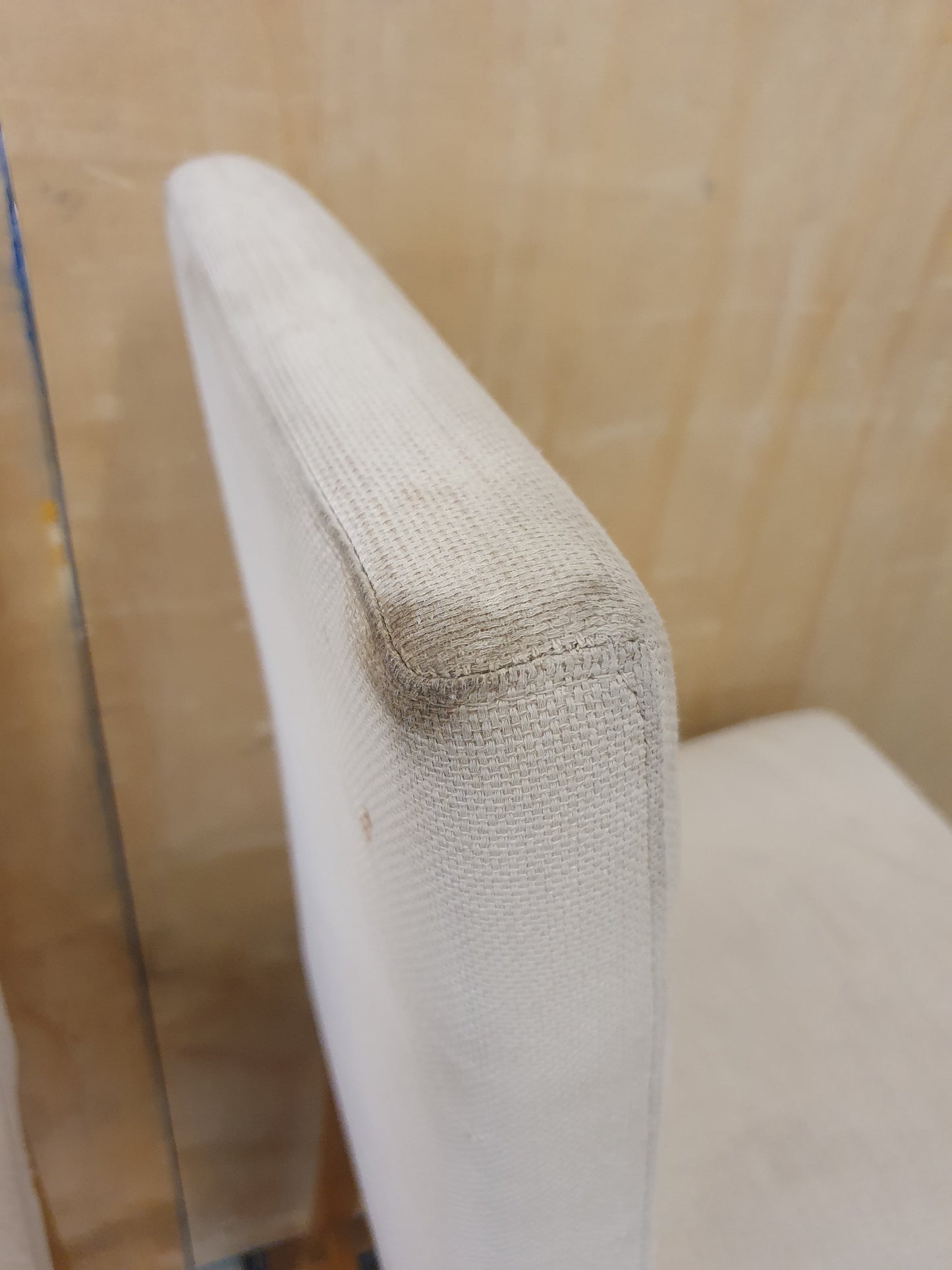 2 Matching Cream Fabric Covered Bar Stools - EL104227 / EL104228