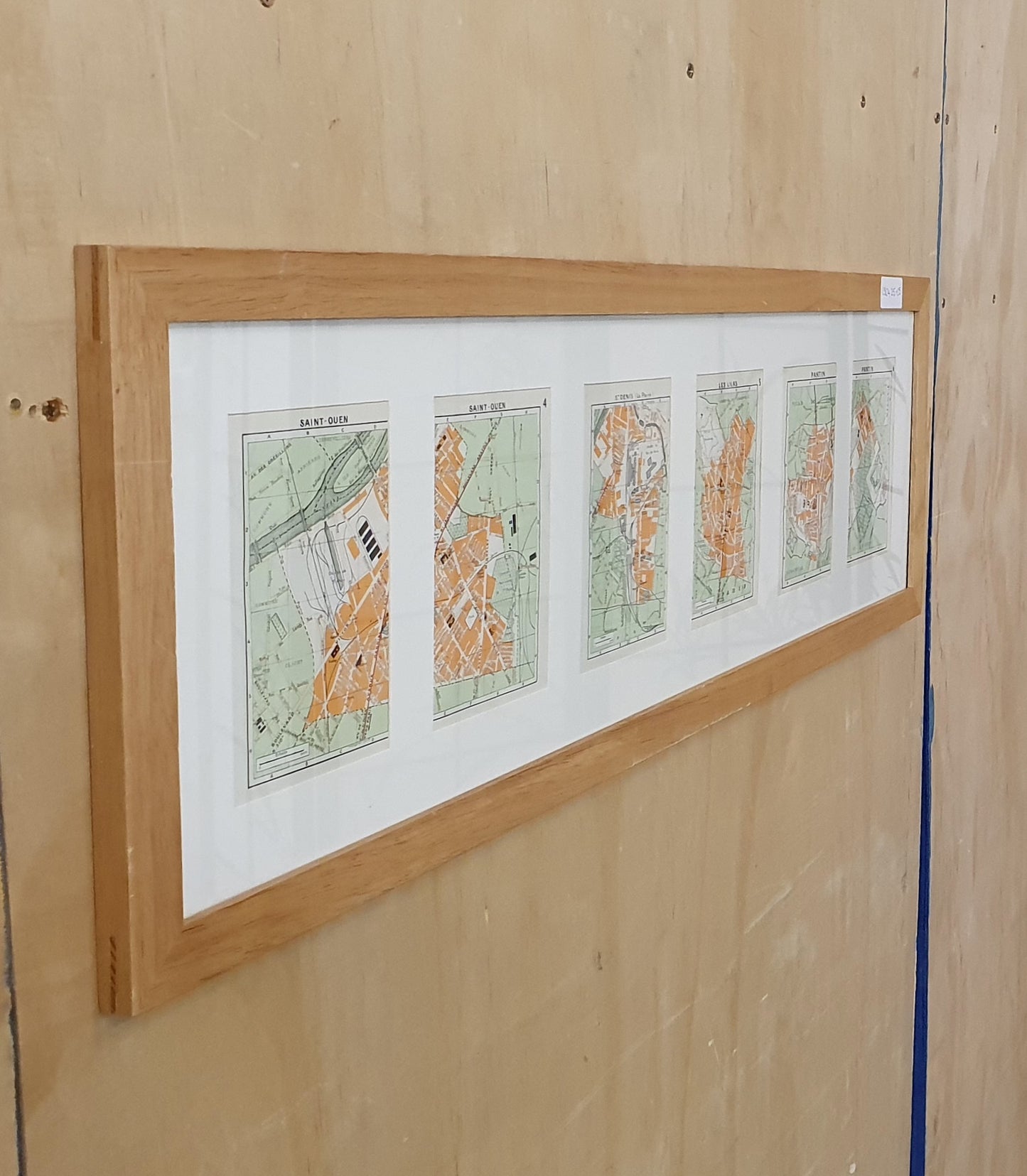 French Map in Wooden Frame - 050425-05