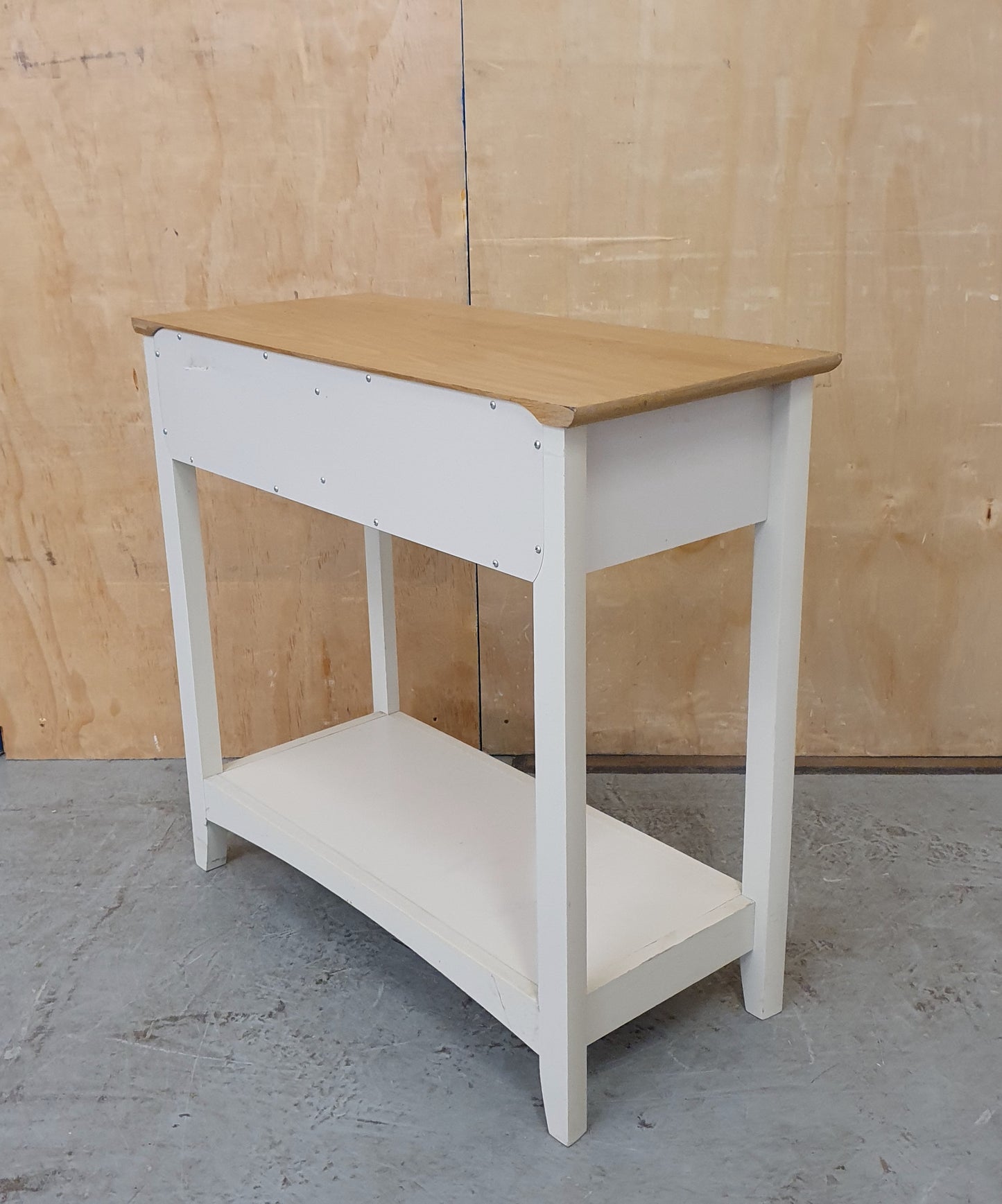 JOHN LEWIS 2 Tier Butterscotch Wood End Table with 2 Top Drawers - EL104471