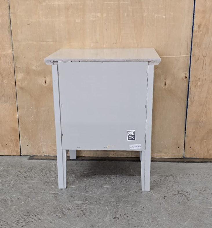 IKEA Single Light Grey Wood 2 Drawer Bedside Cabinet - 104715