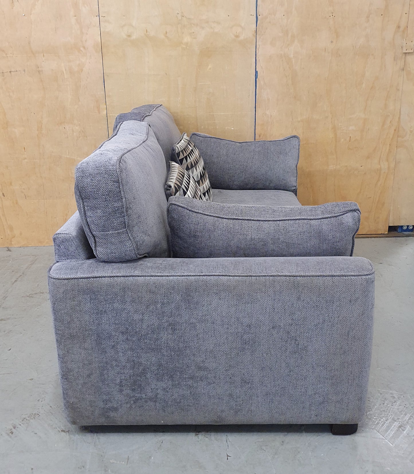 Grey Soft Fabric 2 Seater Sofa with Removable Cushions - 104040