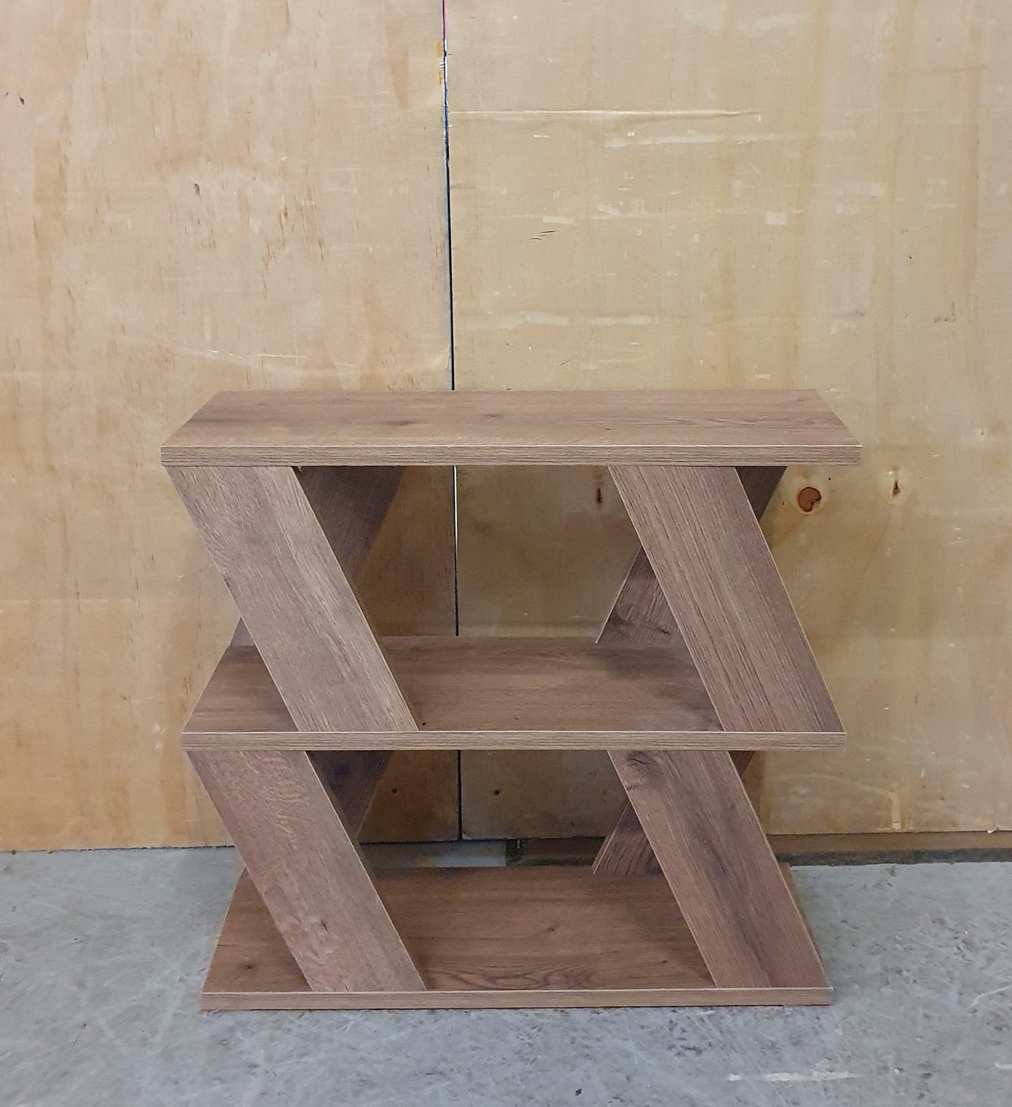 Wood Slim Side Table with Slanted Panel Sides - EL104220