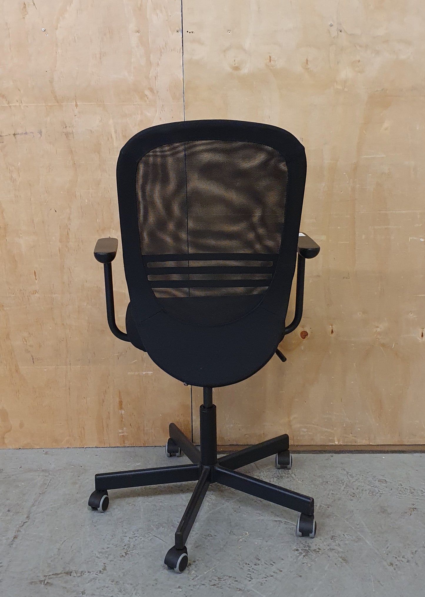 IKEA FLINTAN Black Ergonomic Mesh Back Rest Height Adjustable Office Chair - 103922