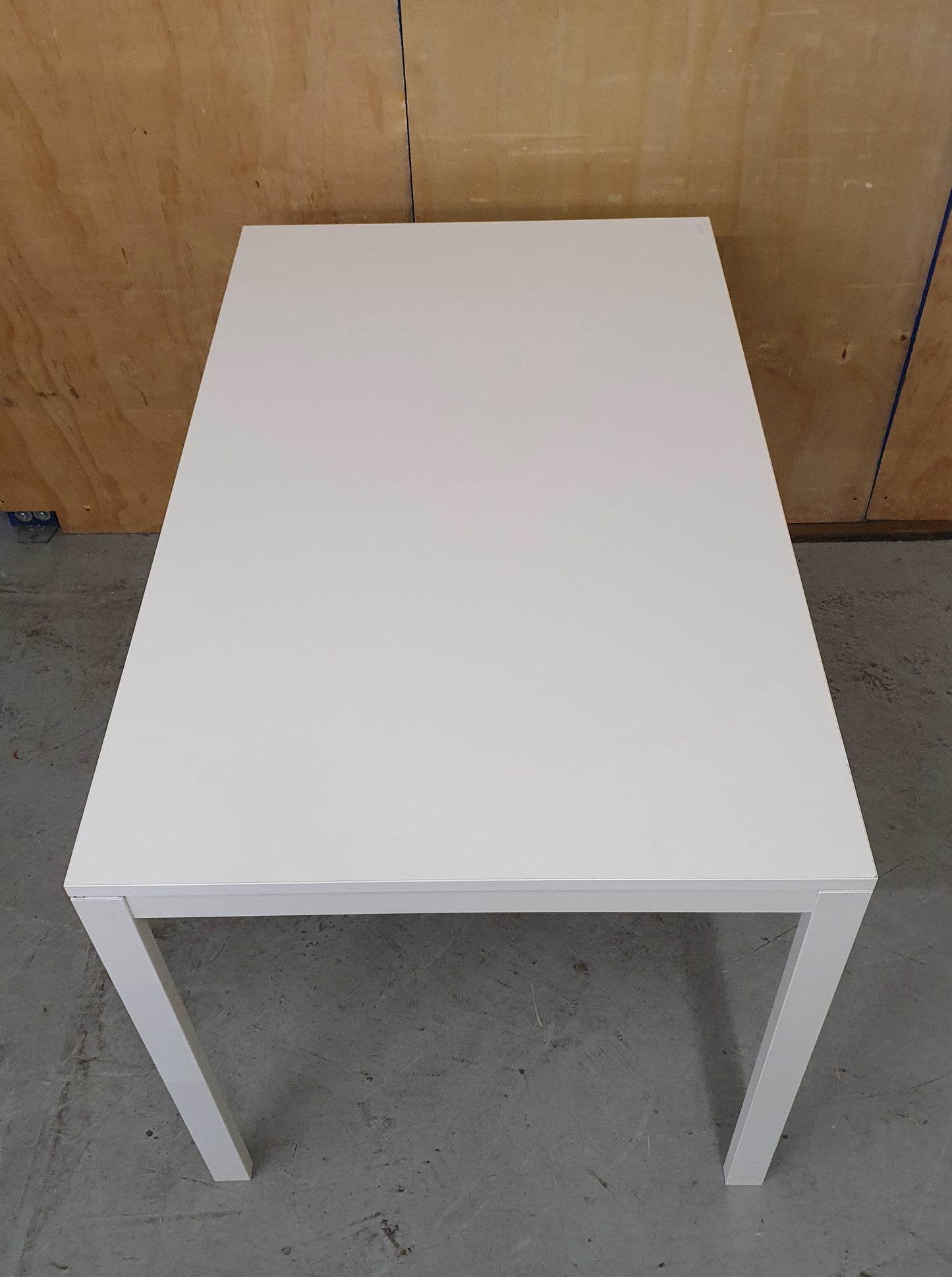 Large White Wood Dining Table with Slim Legs - 103892