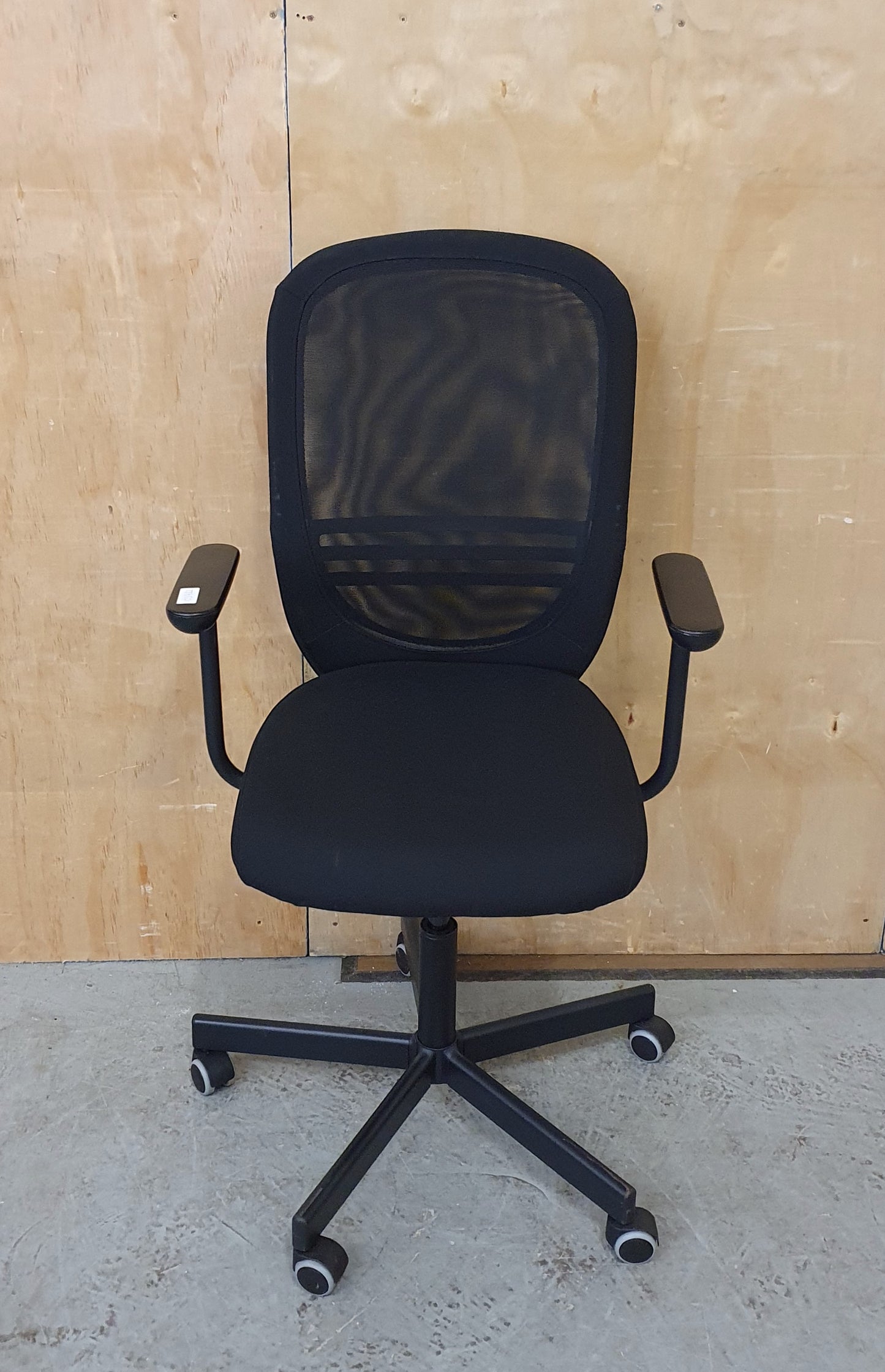 IKEA FLINTAN Black Ergonomic Mesh Back Rest Height Adjustable Office Chair - 103922