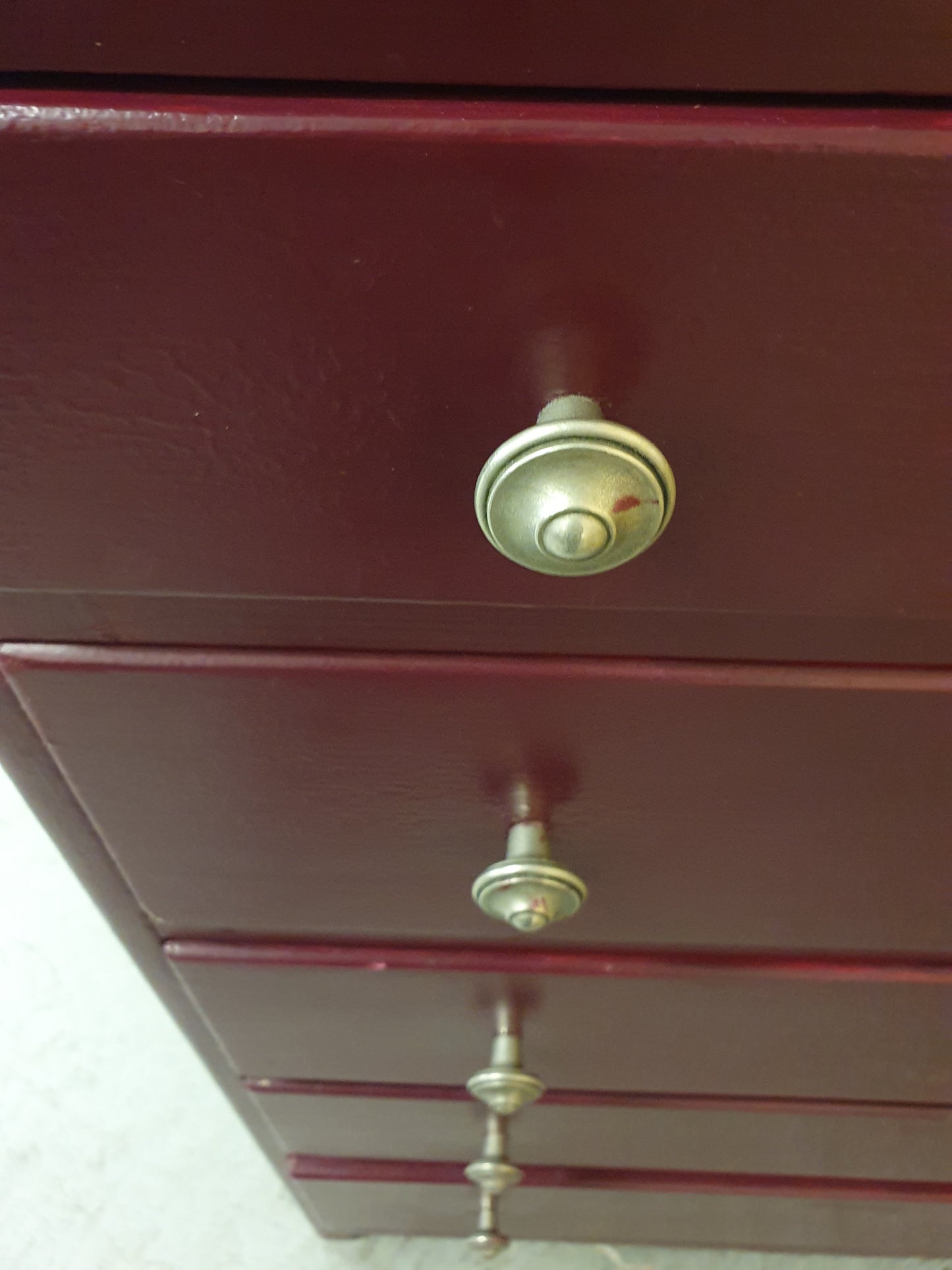 5 Drawer Burgundy Chest of Drawers - 104799
