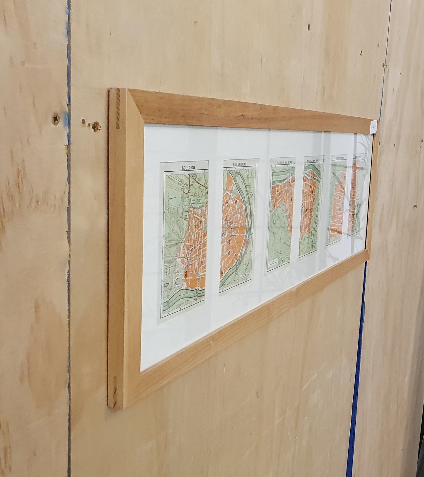 French Map in Wooden Frame - 050425-04