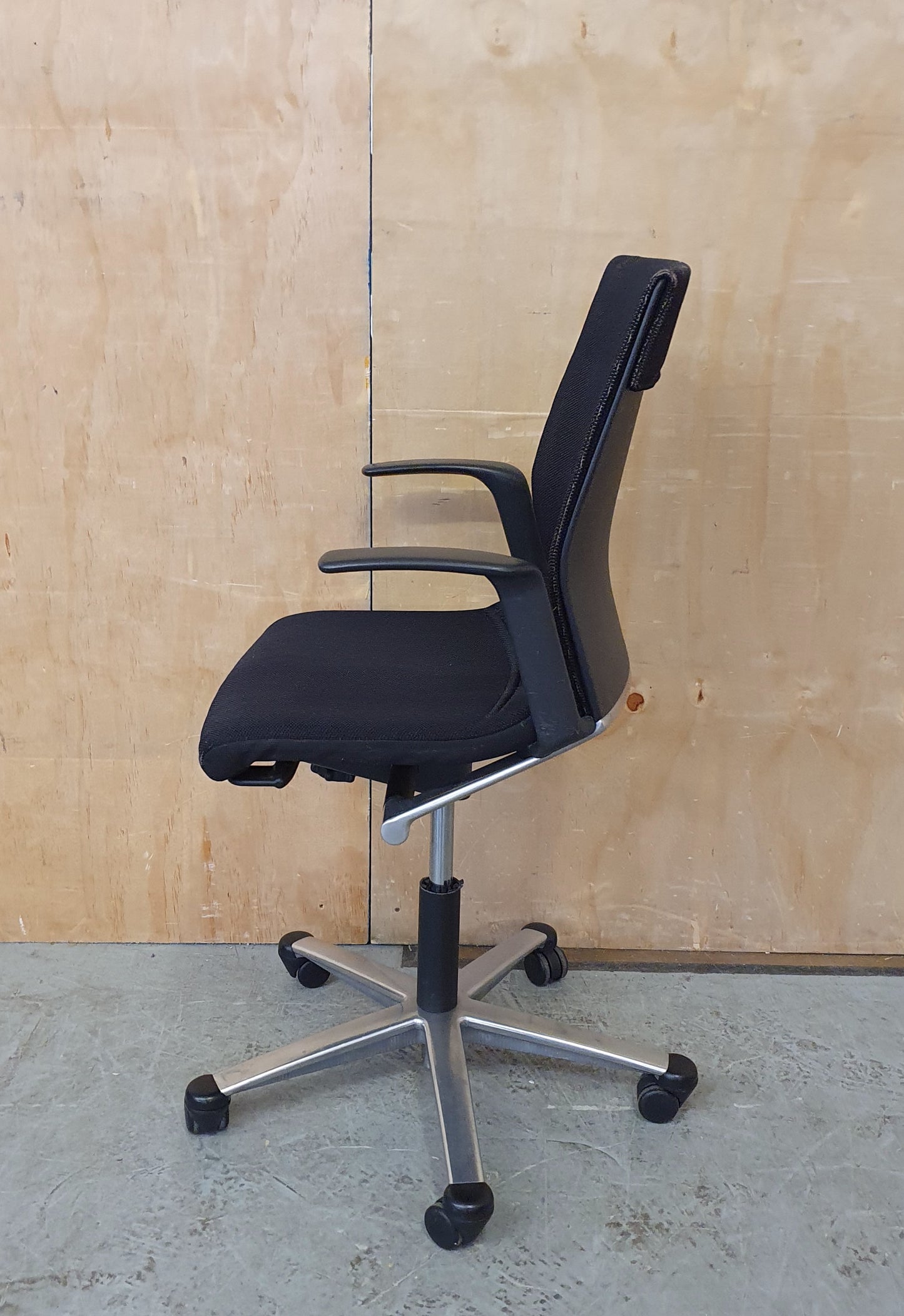 Black Fabric Office Chair on Castor Wheels - 104340