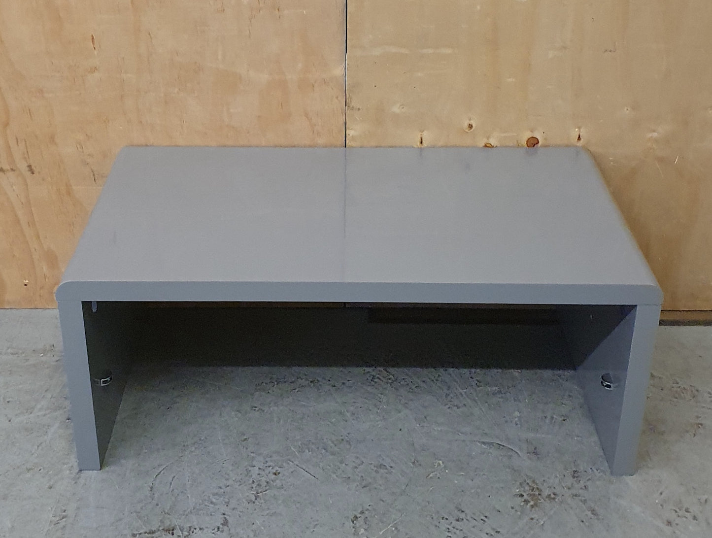 Large Curved Grey High Gloss Modern Coffee Table - 104046