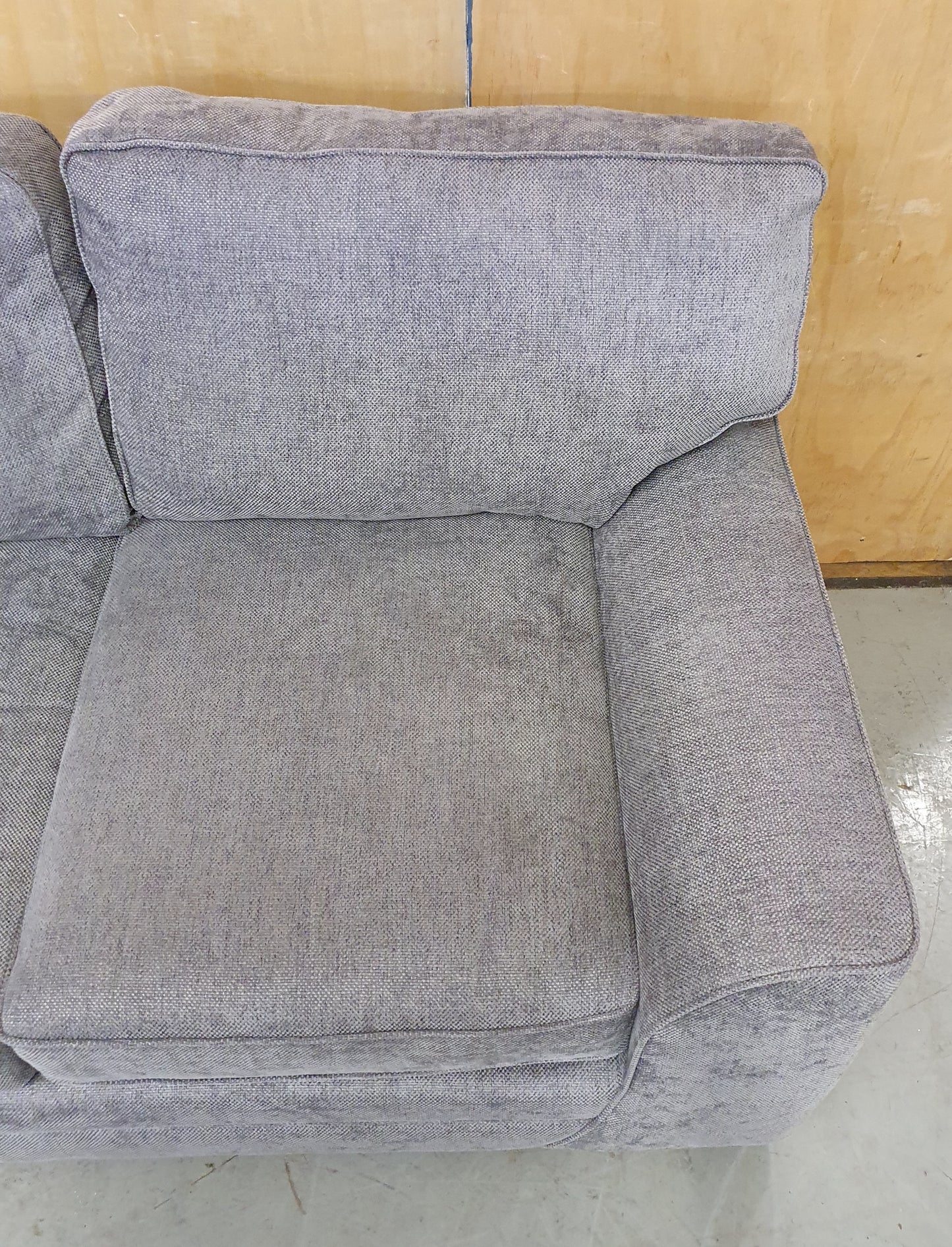 Grey Soft Fabric 2 Seater Sofa with Removable Cushions - 104040