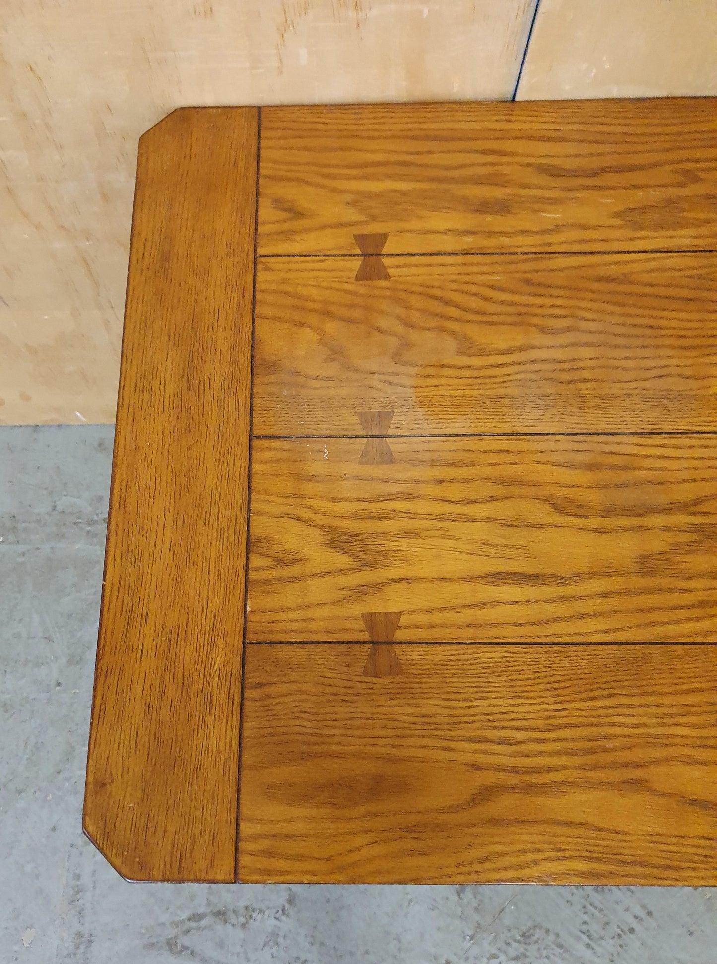 2 Tier Solid Oak Coffee Table with 1 Small Drawer and Slatted Side - 104842