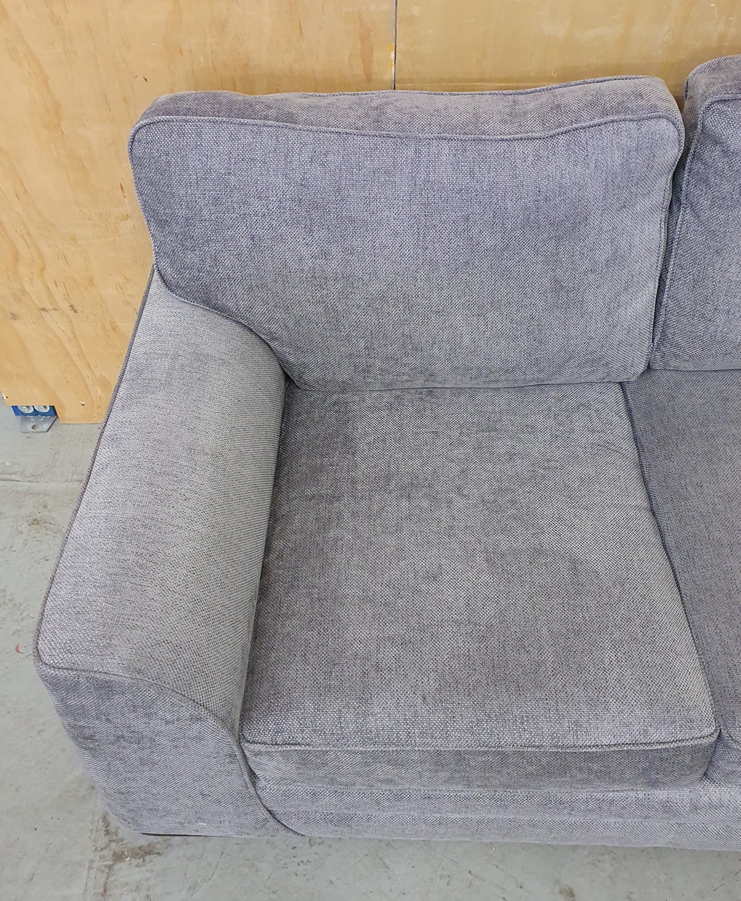 Grey Soft Fabric 2 Seater Sofa with Removable Cushions - 104040