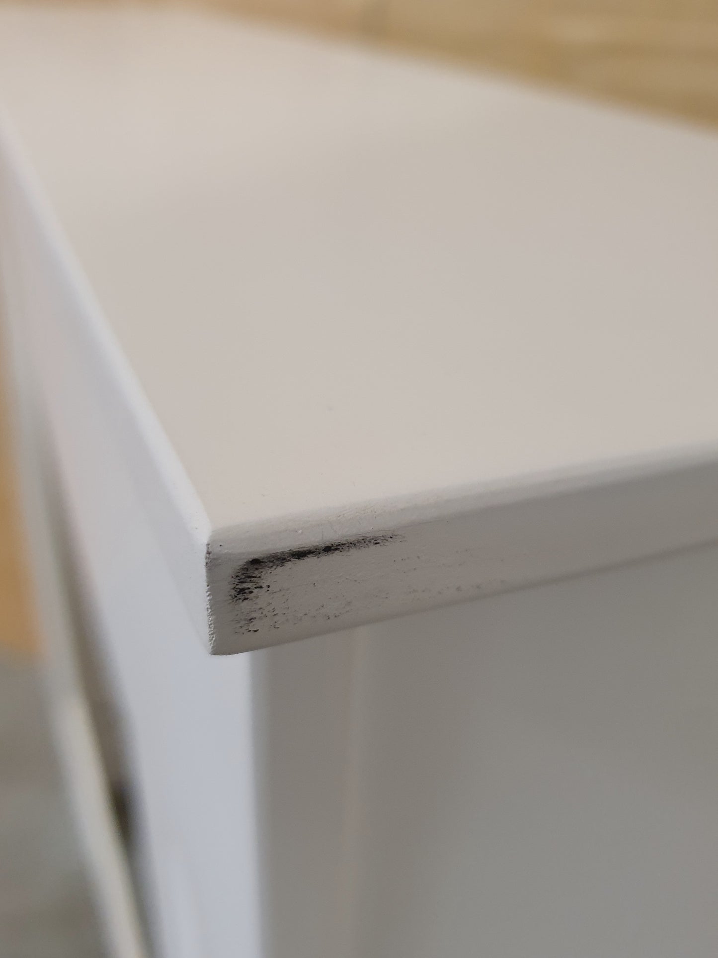 White Wooden Radiator Cover with Cut Out Front - 104038