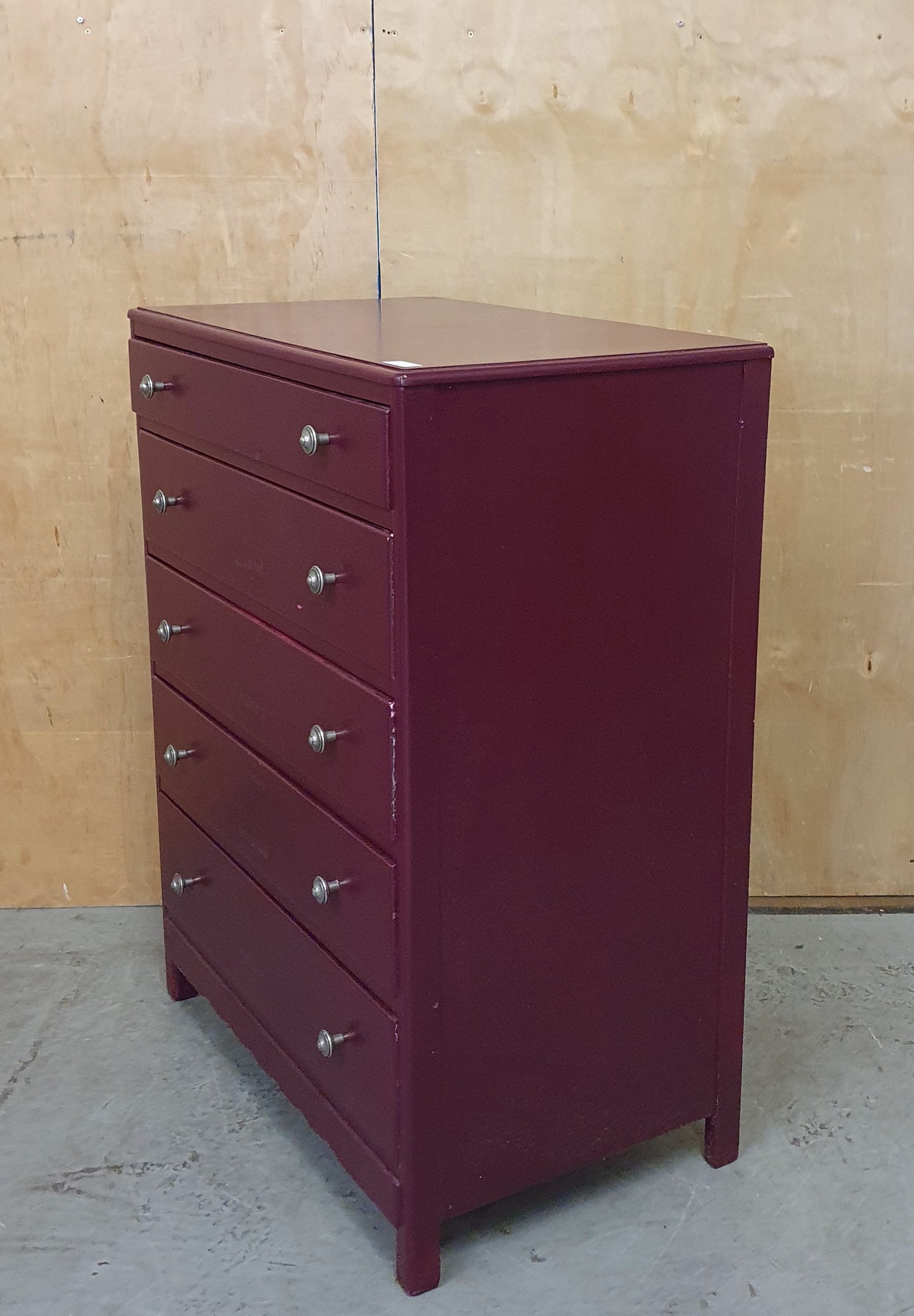5 Drawer Burgundy Chest of Drawers - 104799