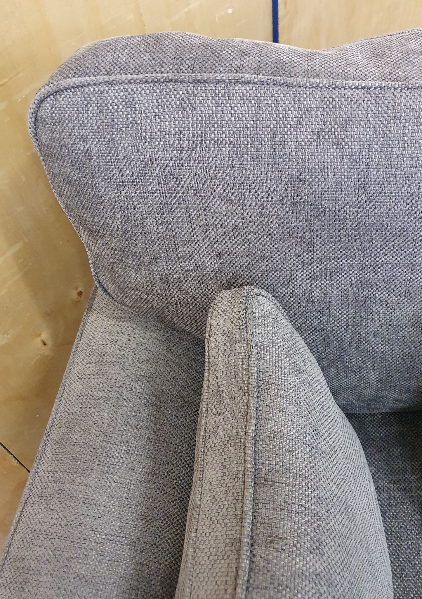Grey Soft Fabric 2 Seater Sofa with Removable Cushions - 104040