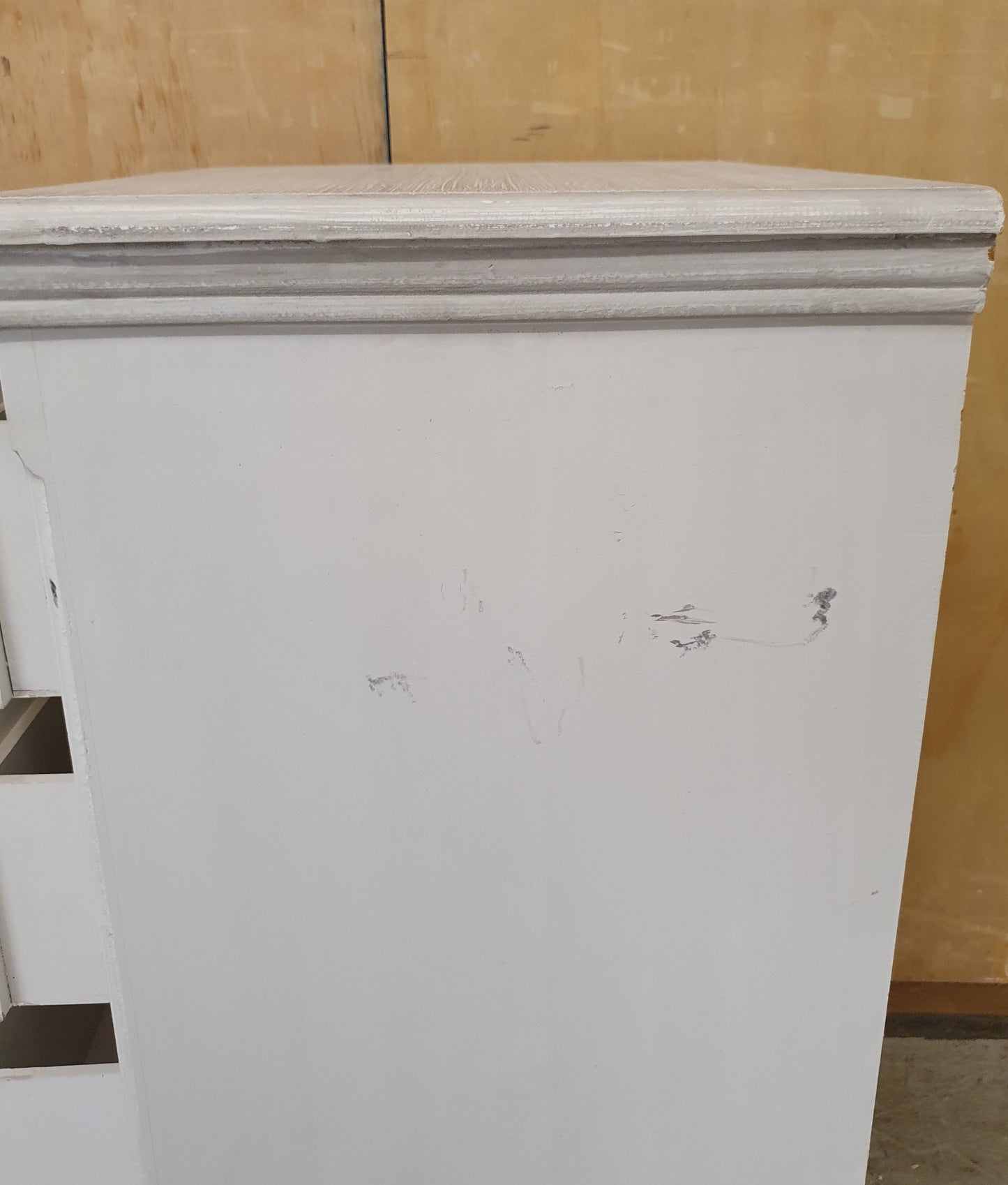 Grey 3 Drawer Bedside Cabinet with Heart Shaped Handles - 104617