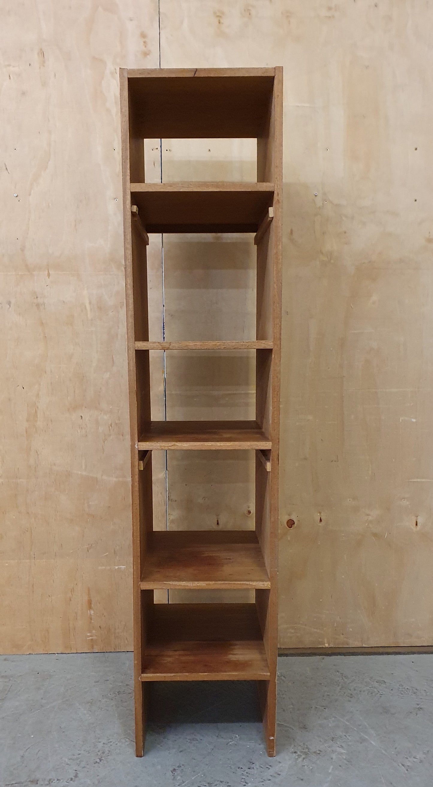 Tall Wooden 5 Open Shelf Bookcase - 103917