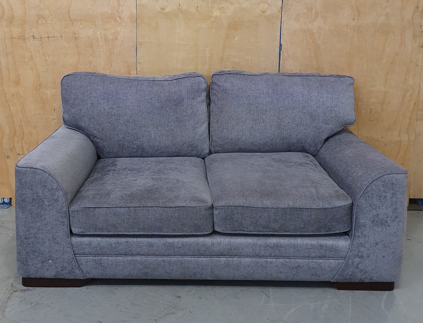 Grey Soft Fabric 2 Seater Sofa with Removable Cushions - 104040
