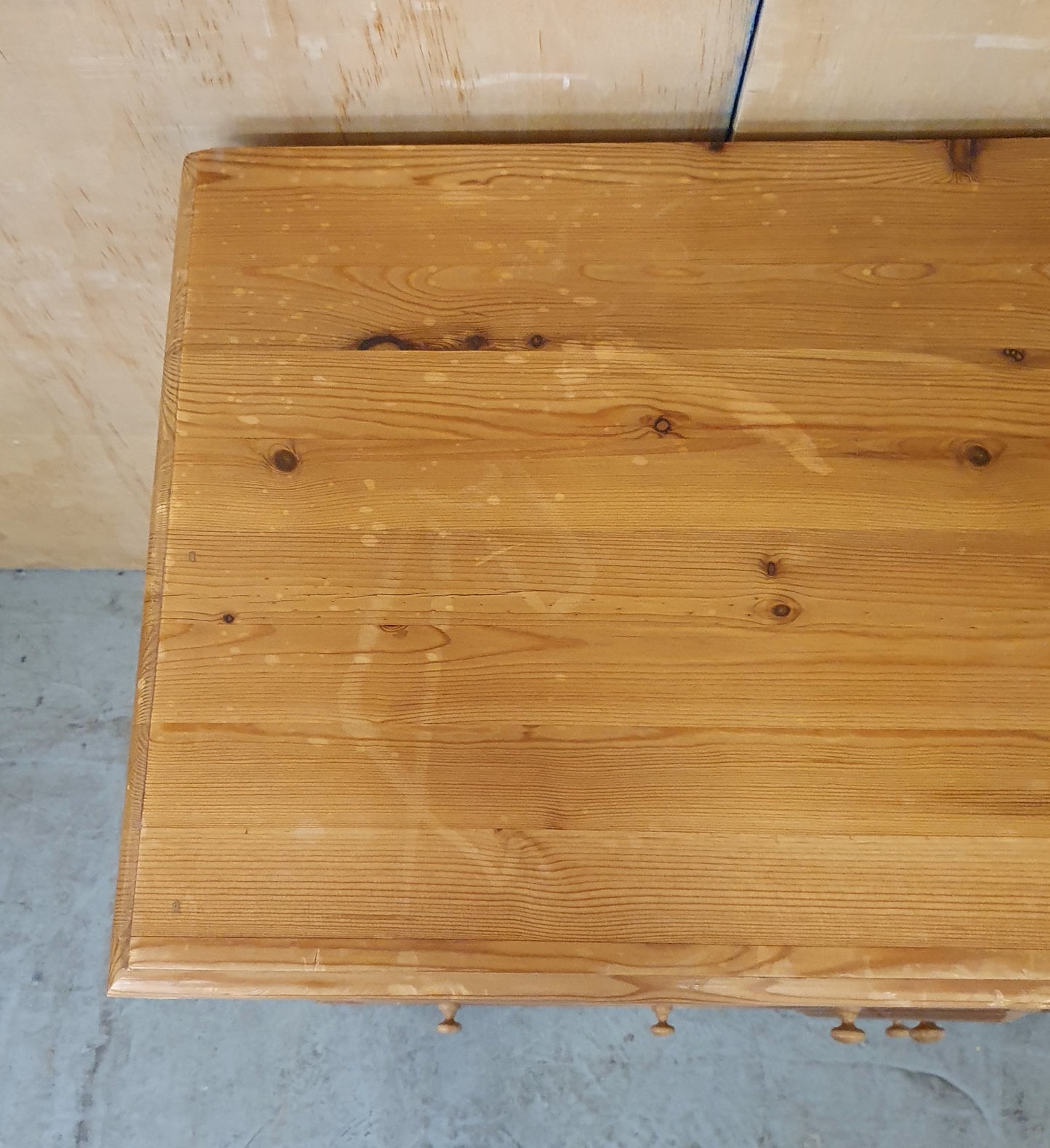 Small Glass Door Pine Cabinet with Drawers and Built In CD Racks - EL104074