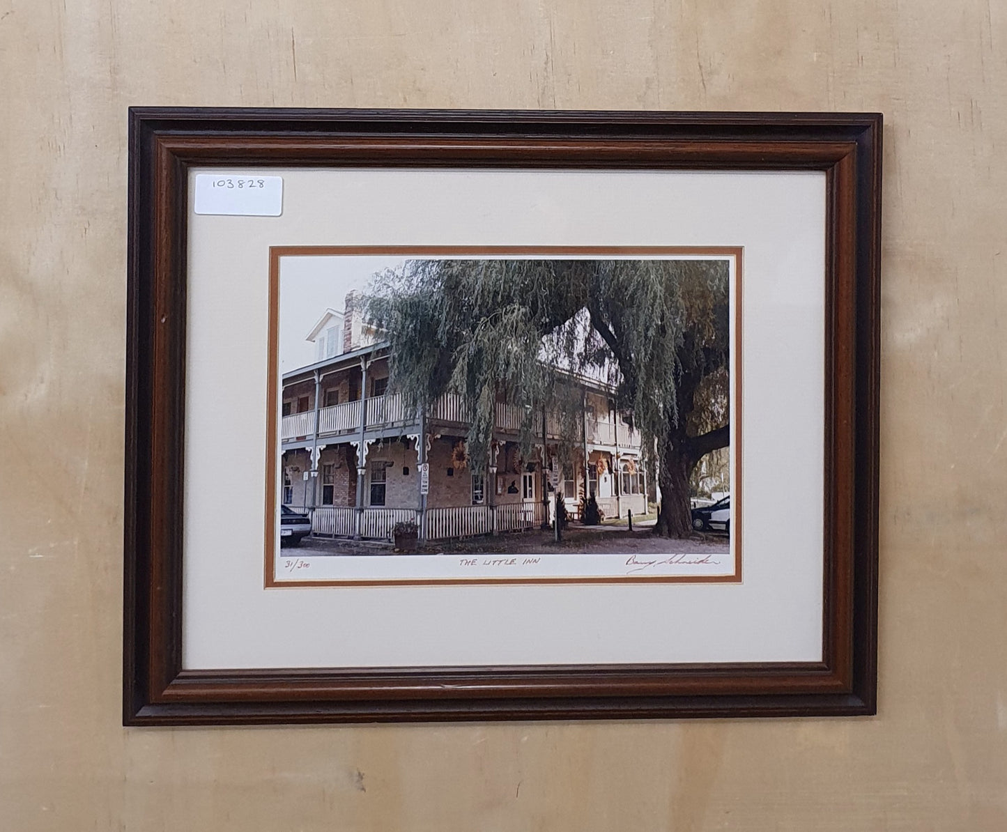 The Little Inn Photograph in Mahogany Frame - 103828