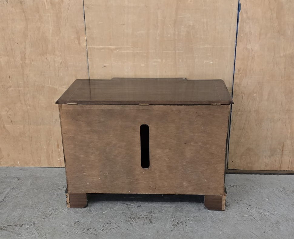 Vintage Mahogany Cabinet with 3 Doors and Open Top - 140925-04