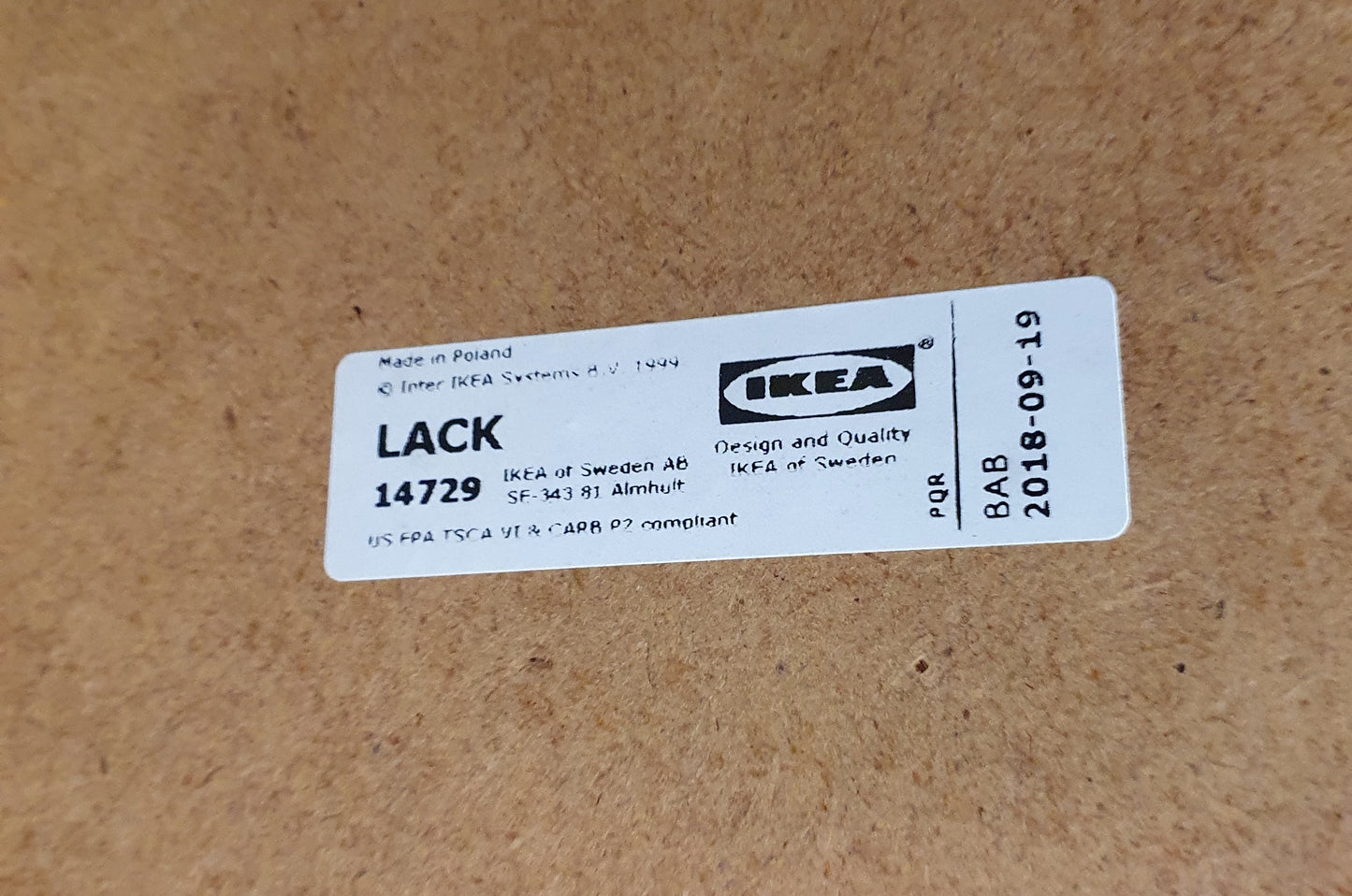 IKEA LACK Black Large Coffee Table - 104120