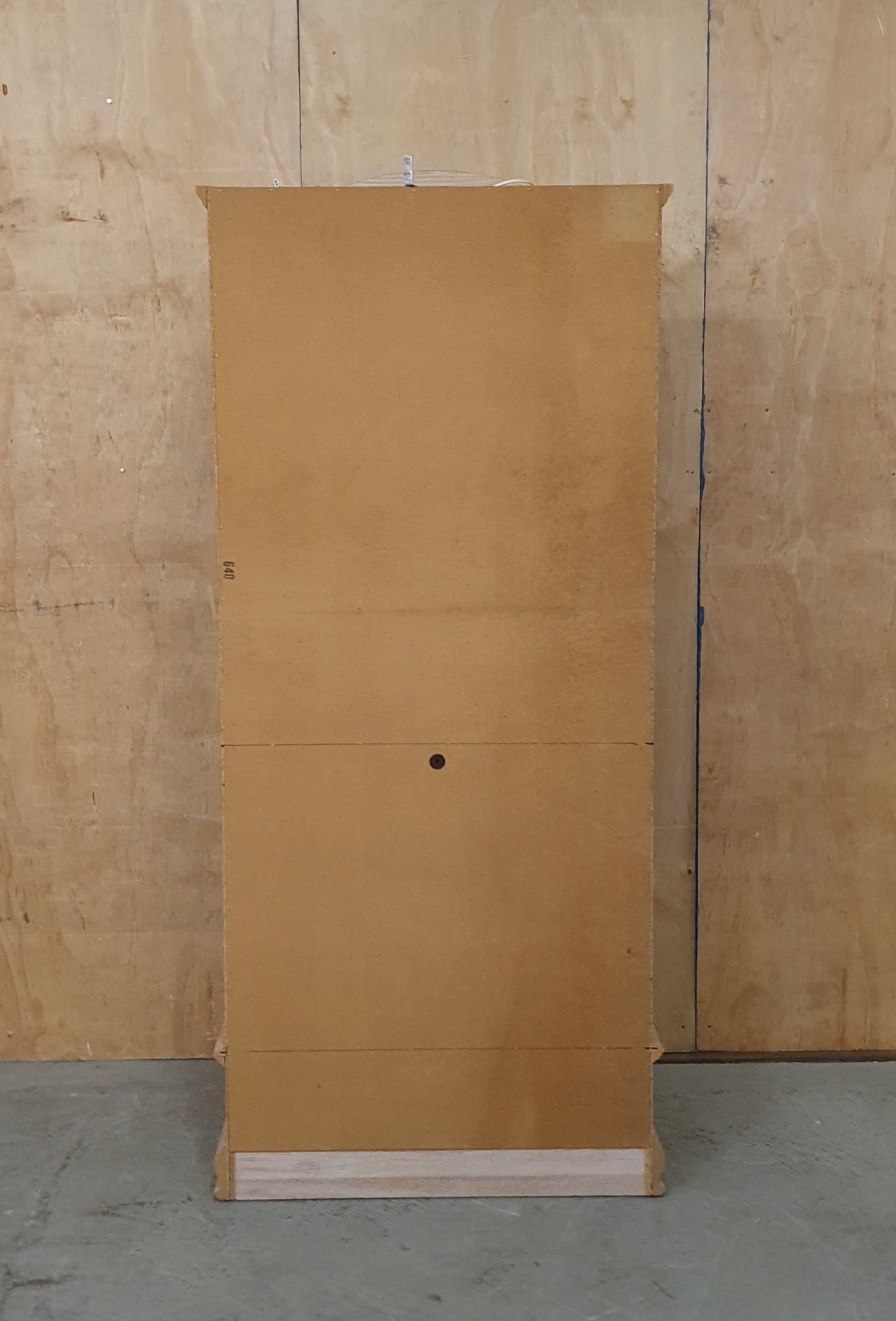 Large Wood Glass Door Cabinet with Bottom Drawer and 2 Interior Glass Shelves - 104708