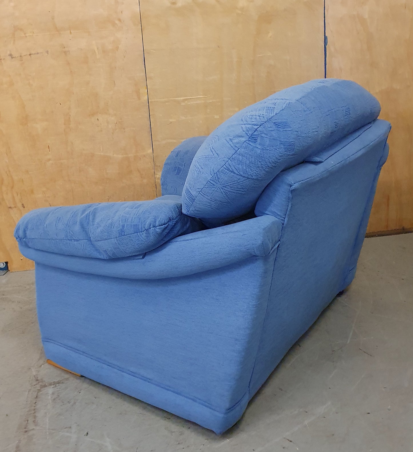 Blue Armchair with Removable Armrests and Backrest - 104156