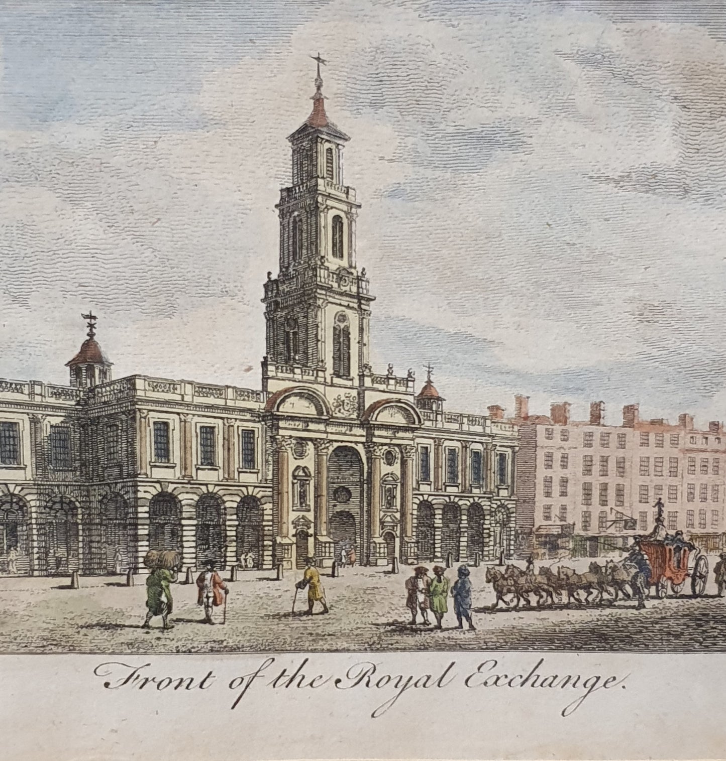 Front of the Royal Exchange Vintage Art Print - 103740