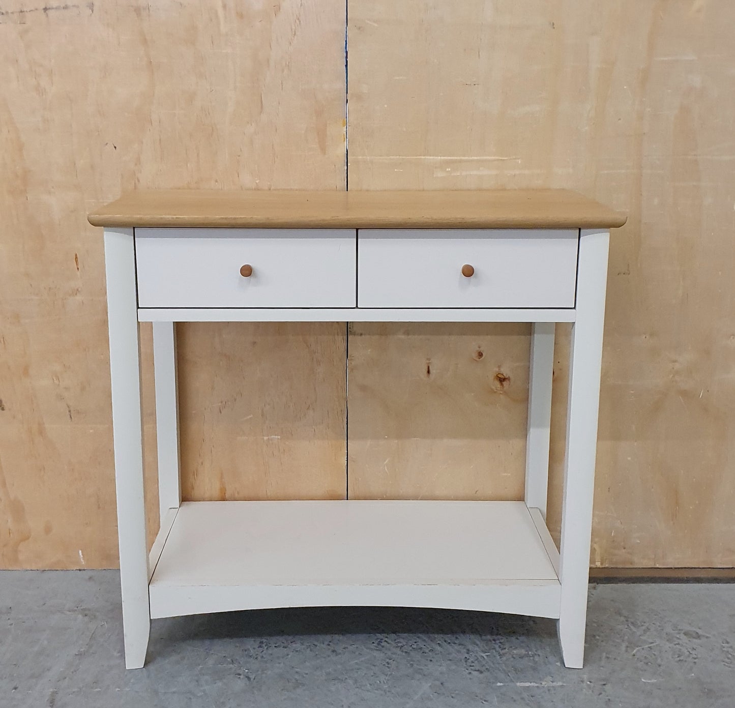 JOHN LEWIS 2 Tier Butterscotch Wood End Table with 2 Top Drawers - EL104471